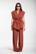 Tailleur smanicato ruggine