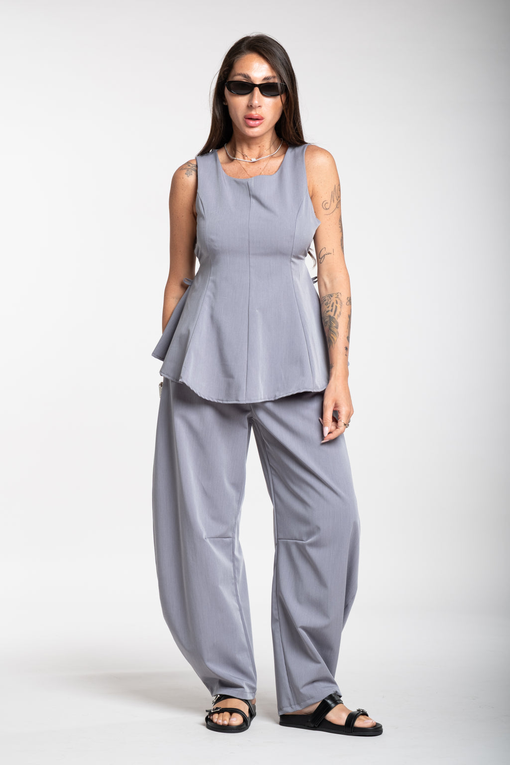 Coordinato strutturato grigio