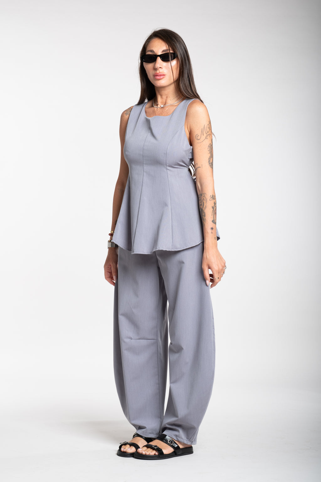 Coordinato strutturato grigio