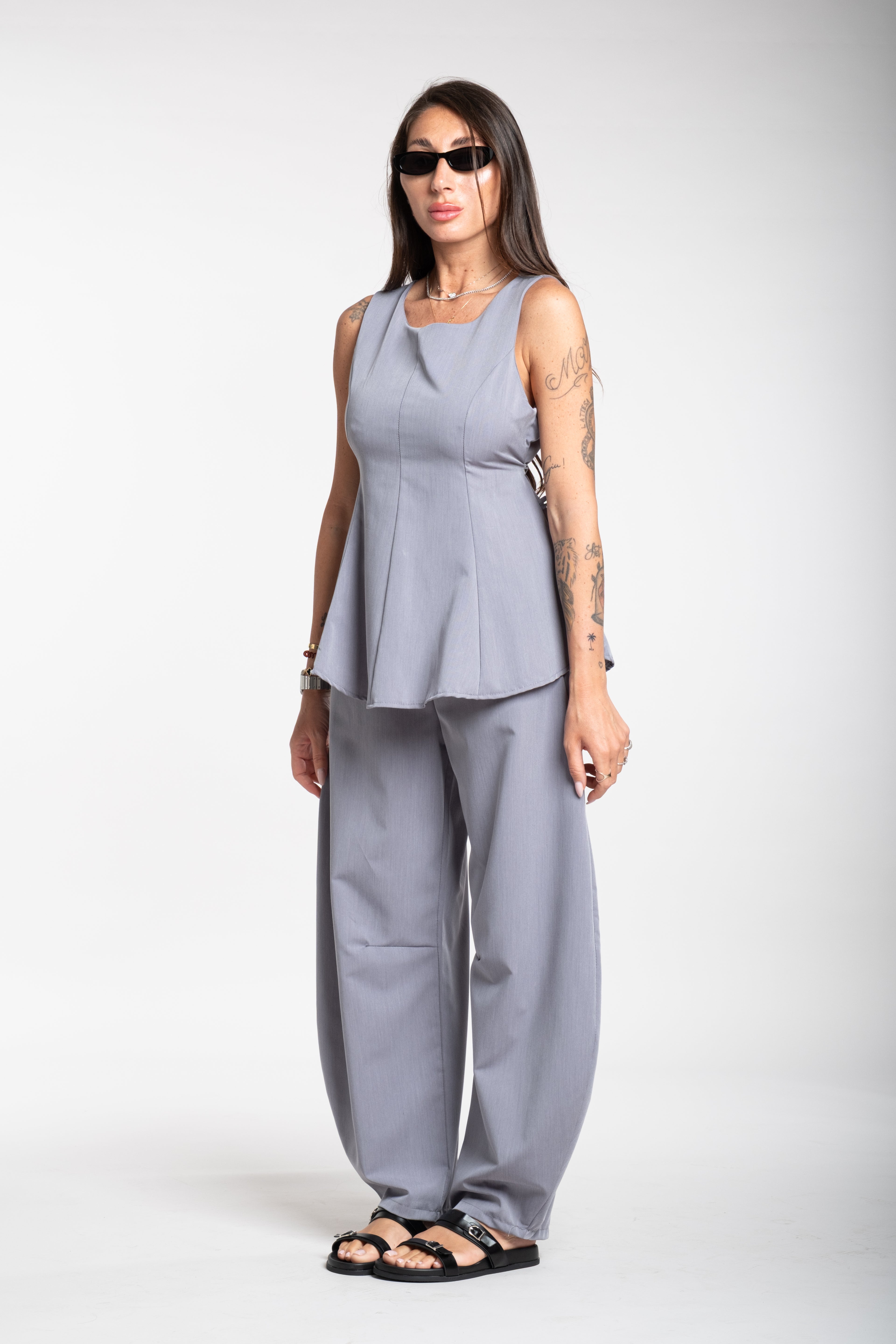 Coordinato strutturato grigio