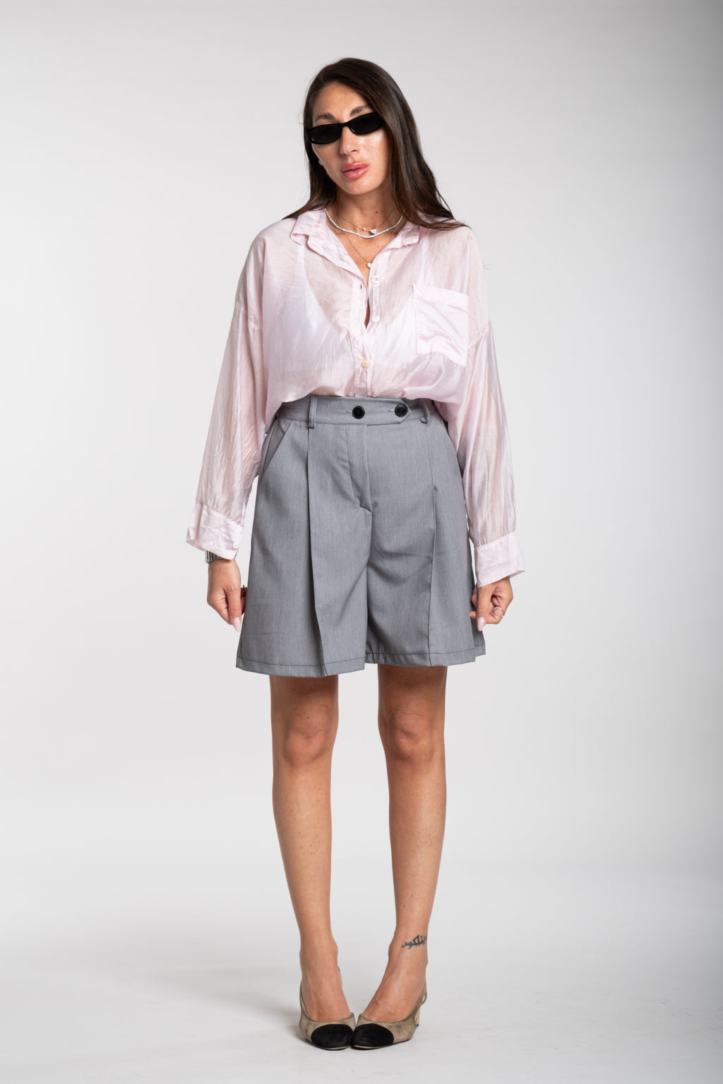 Camicia fiammata rosa