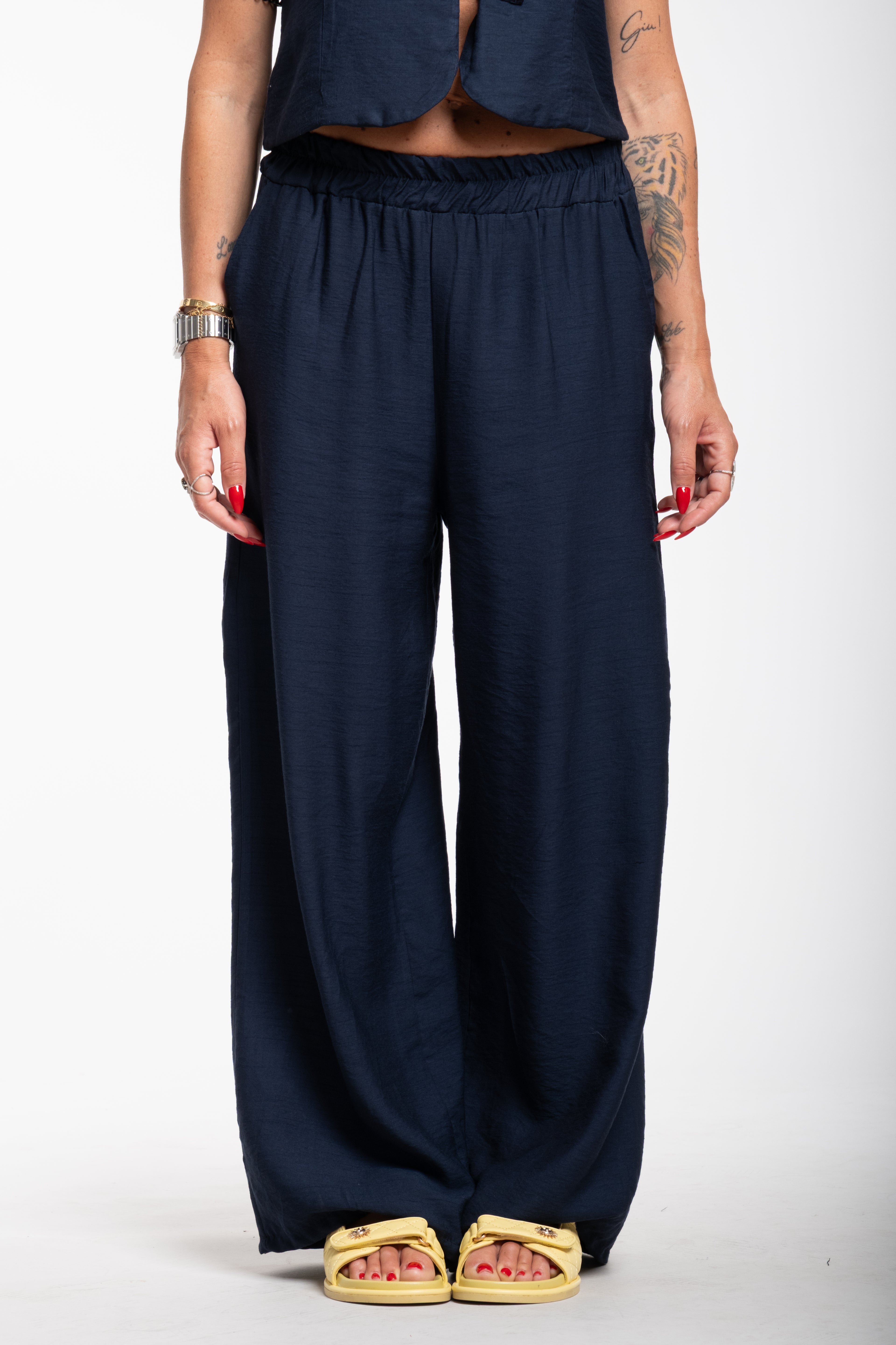 Coordinato smanicato blu