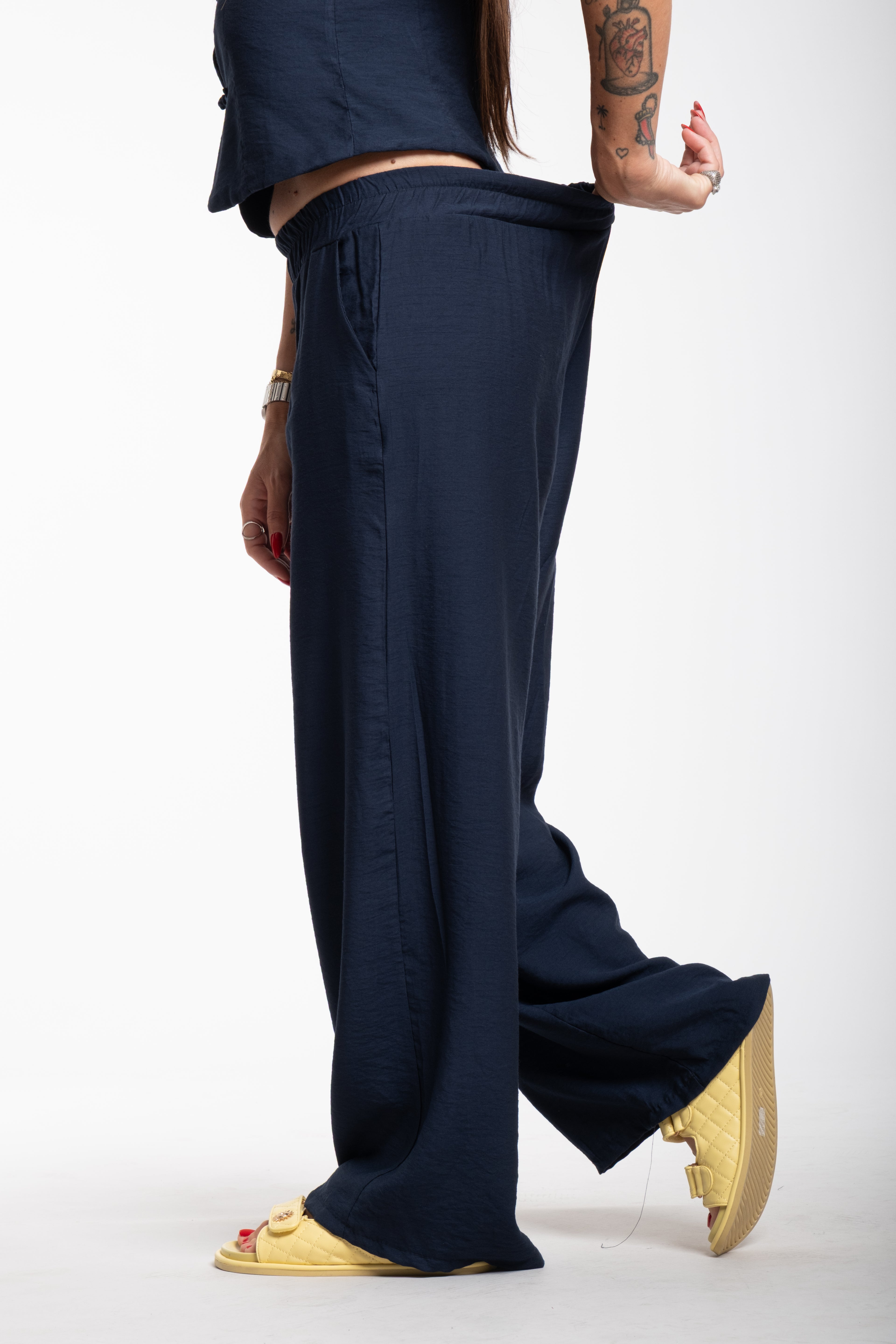 Coordinato smanicato blu