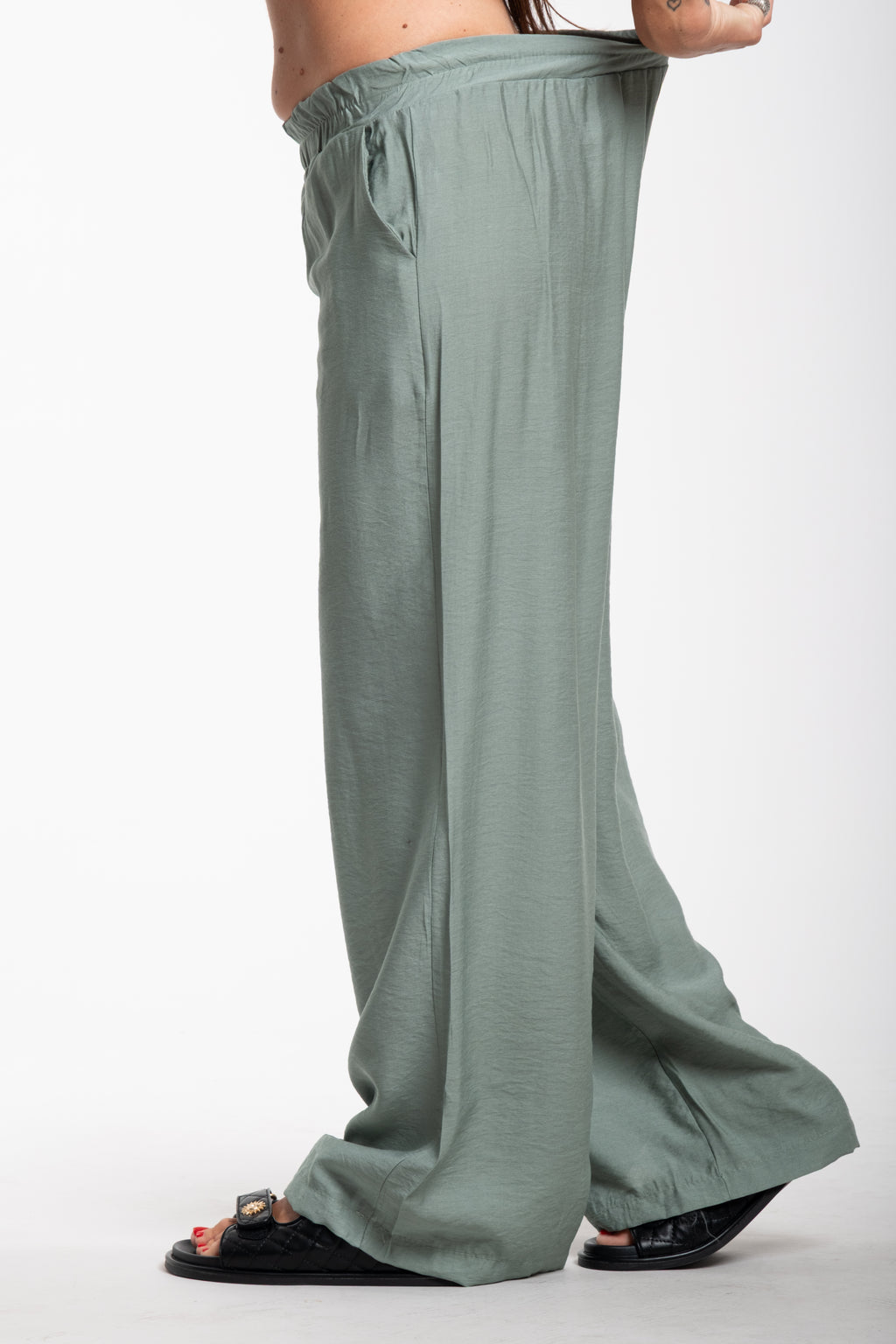 Coordinato smanicato verde