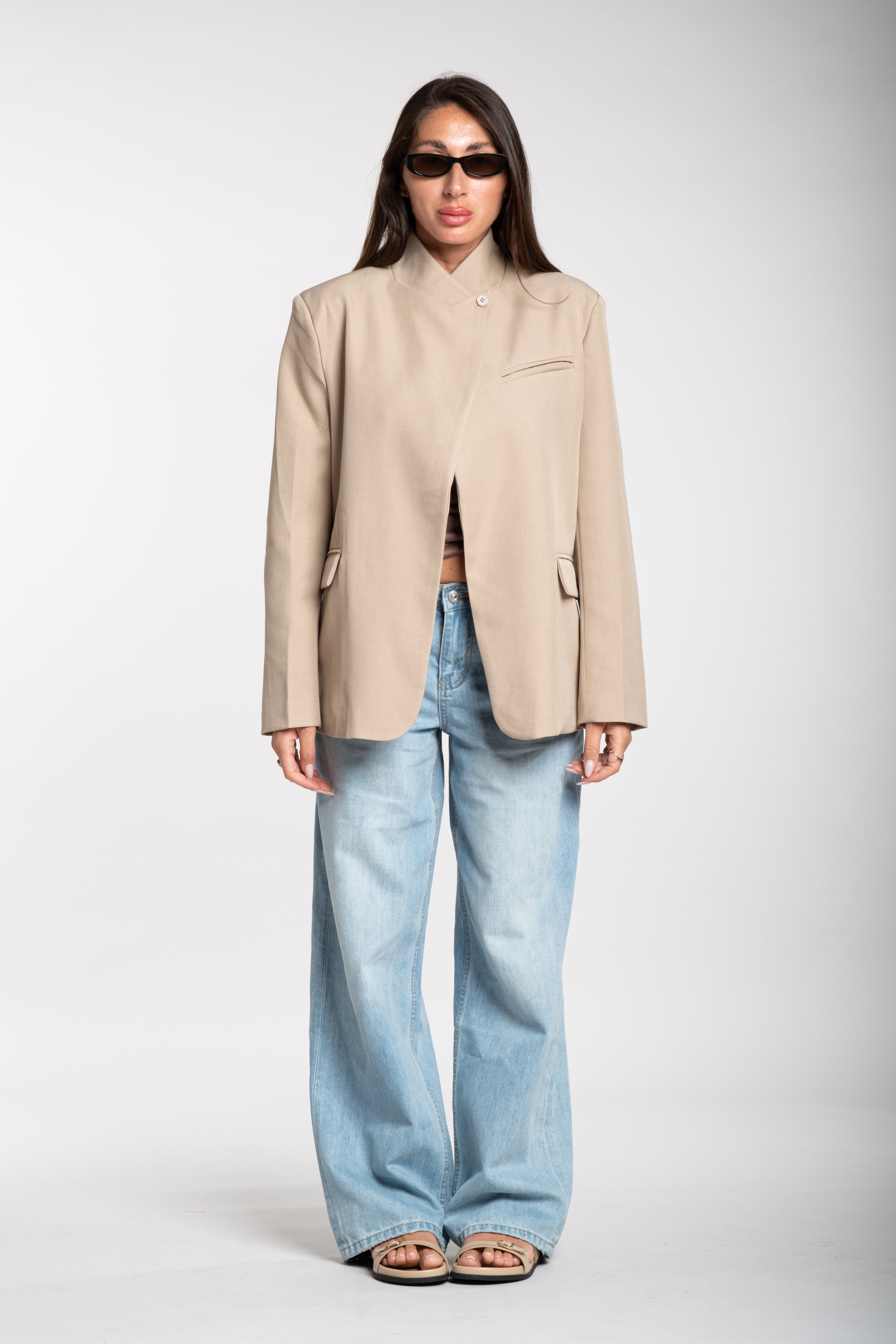 Jeans vita bassa chiaro (13901)