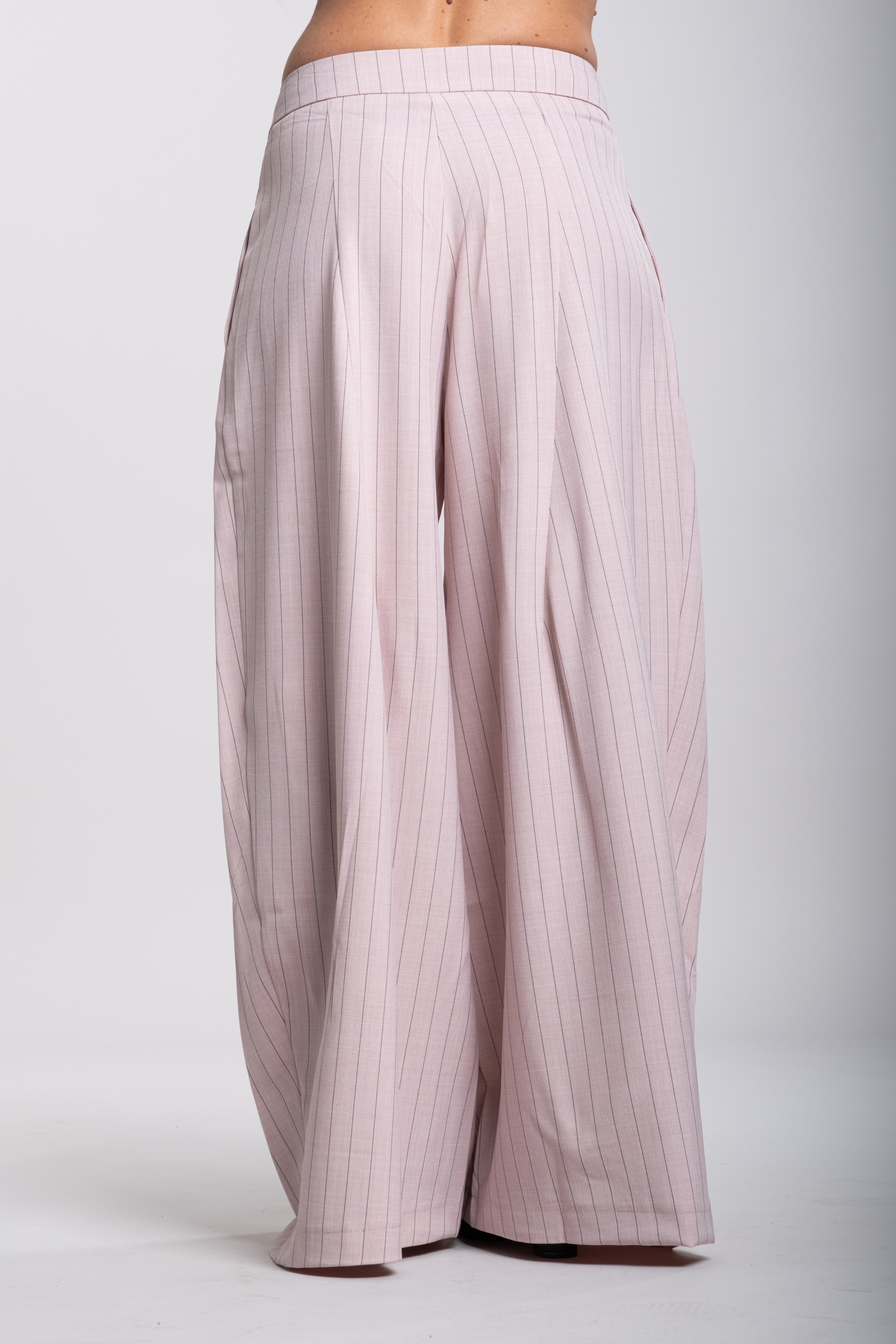 Pantalone margela gessato rosa