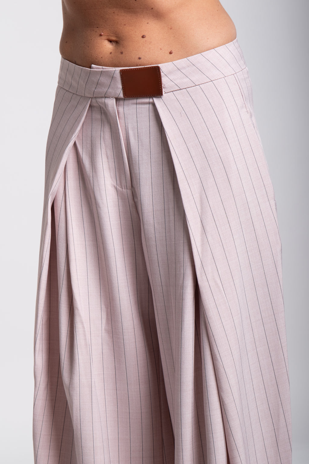 Pantalone margela gessato rosa