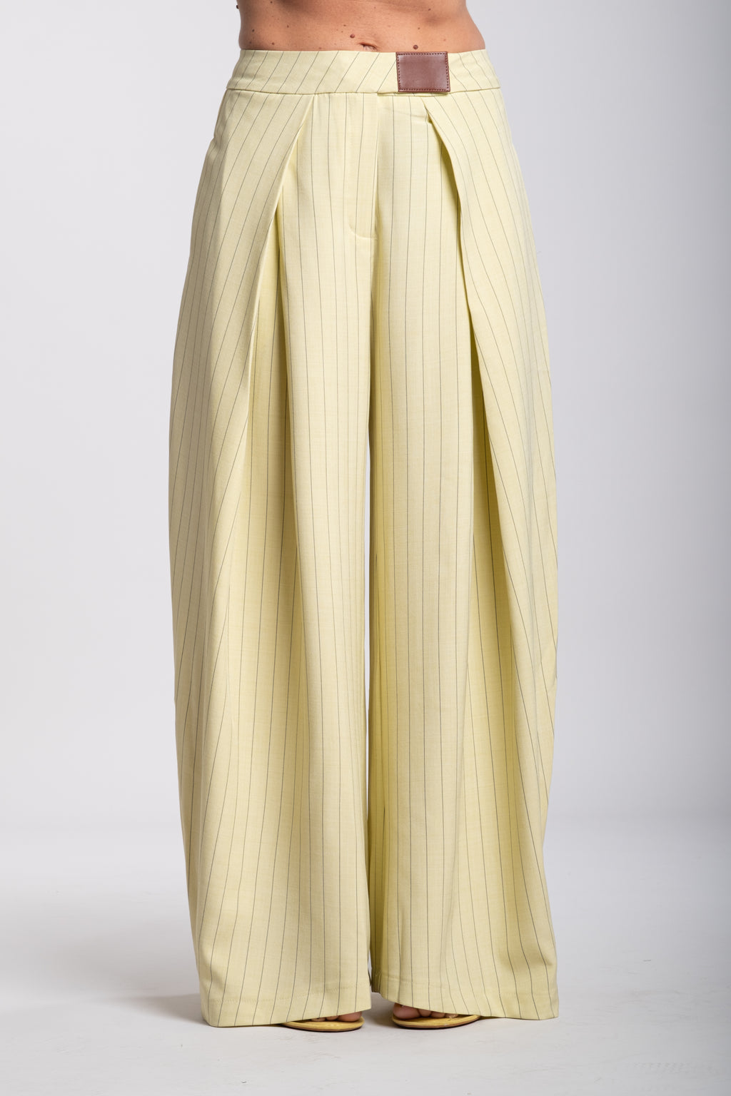 Pantalone margela gessato giallo