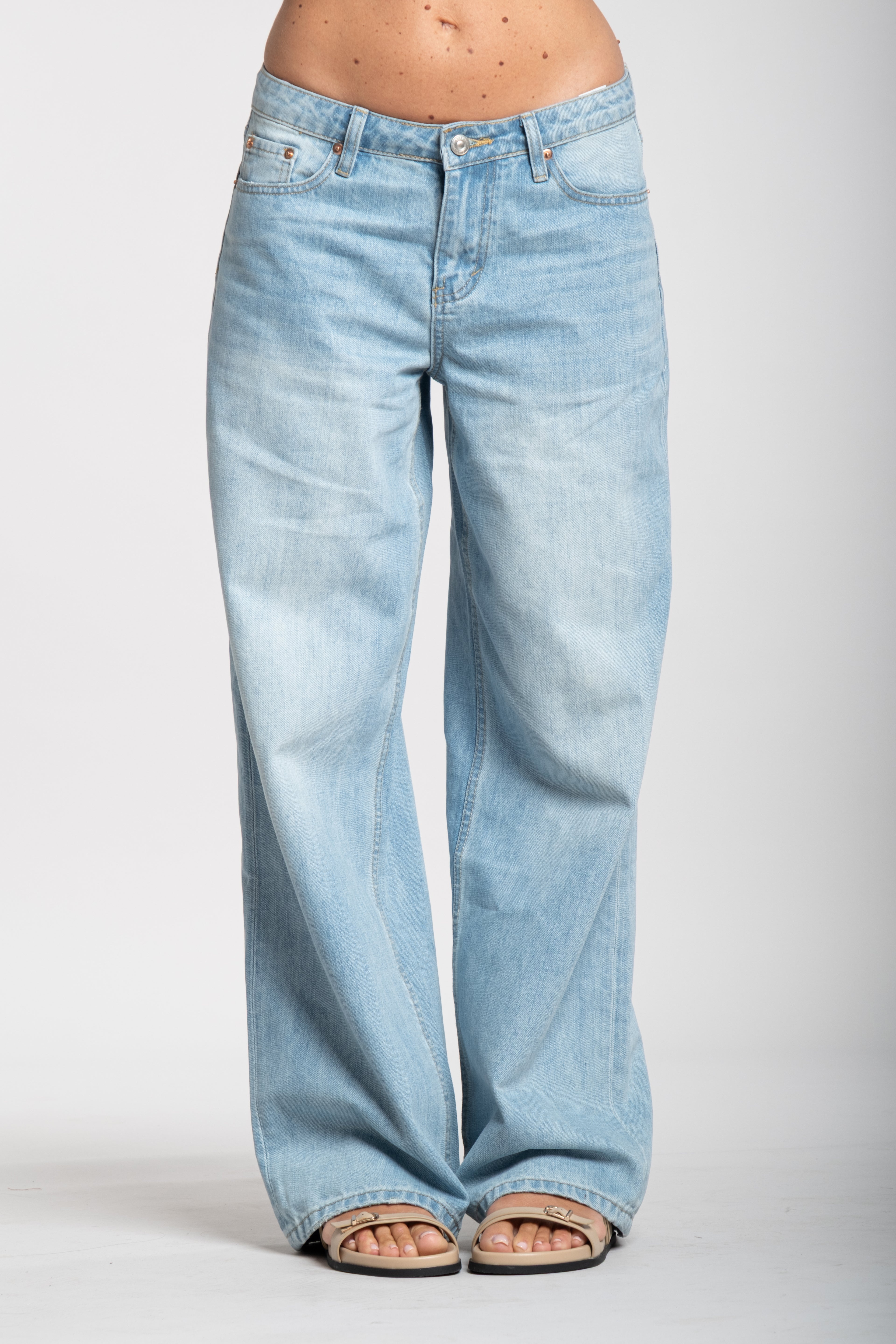 Jeans vita bassa chiaro (13901)