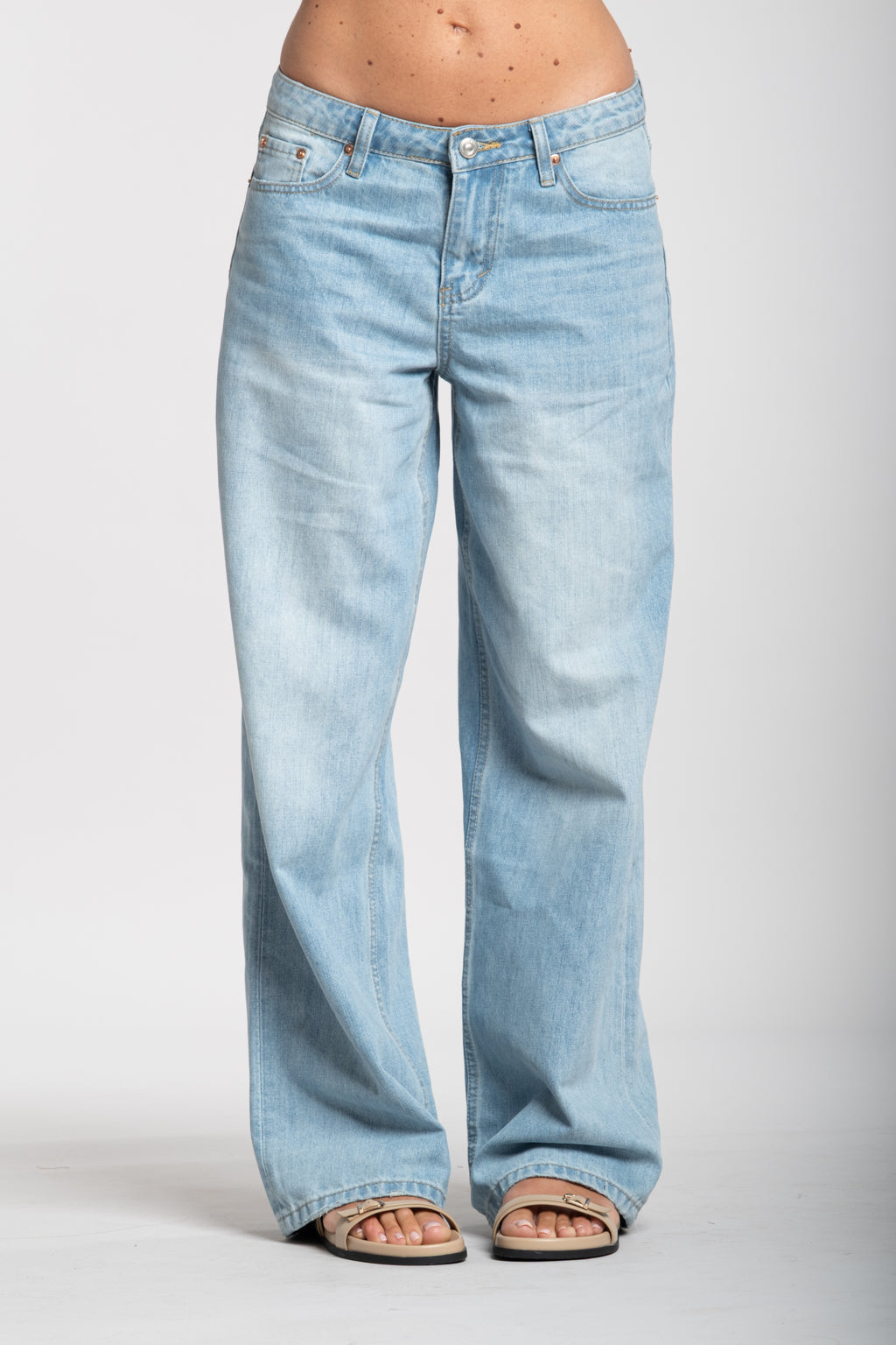 Jeans vita bassa chiaro (13901)