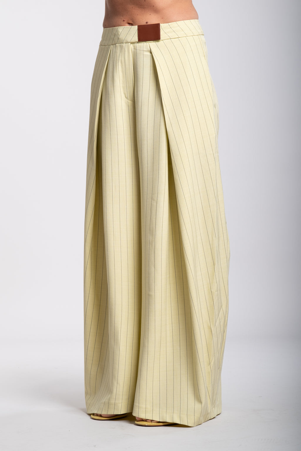 Pantalone margela gessato giallo