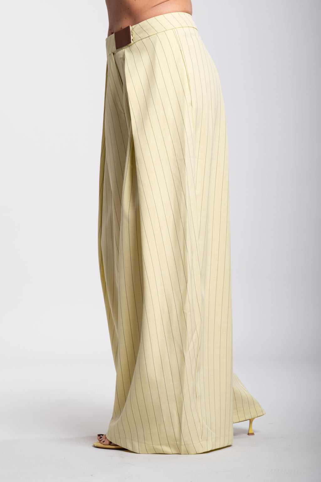 Pantalone margela gessato giallo