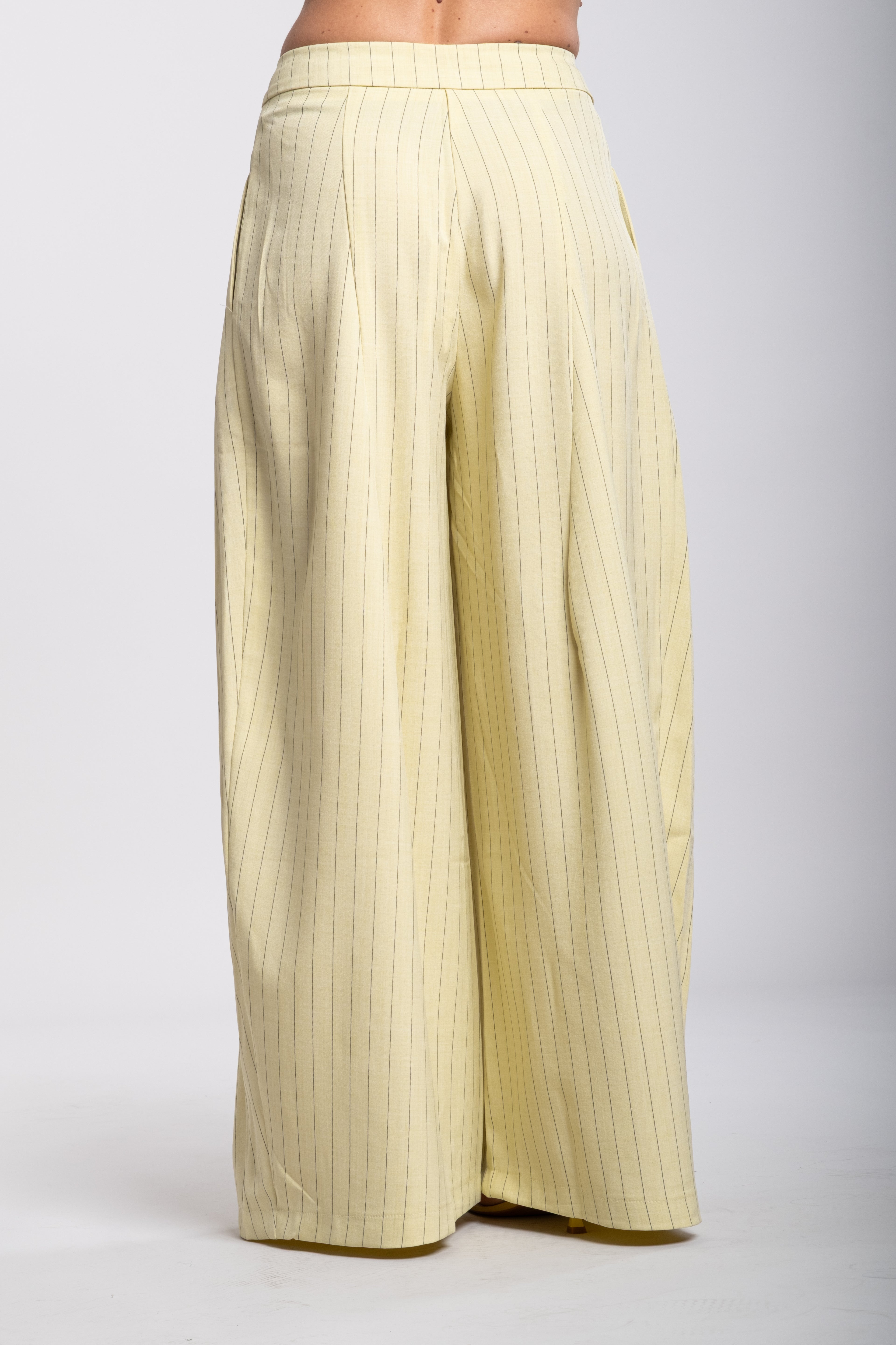 Pantalone margela gessato giallo