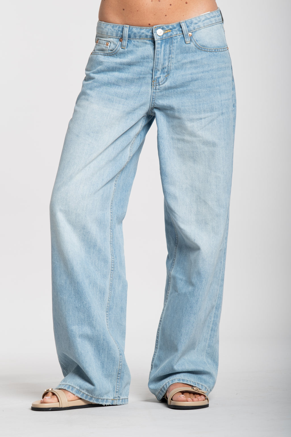 Jeans vita bassa chiaro (13901)