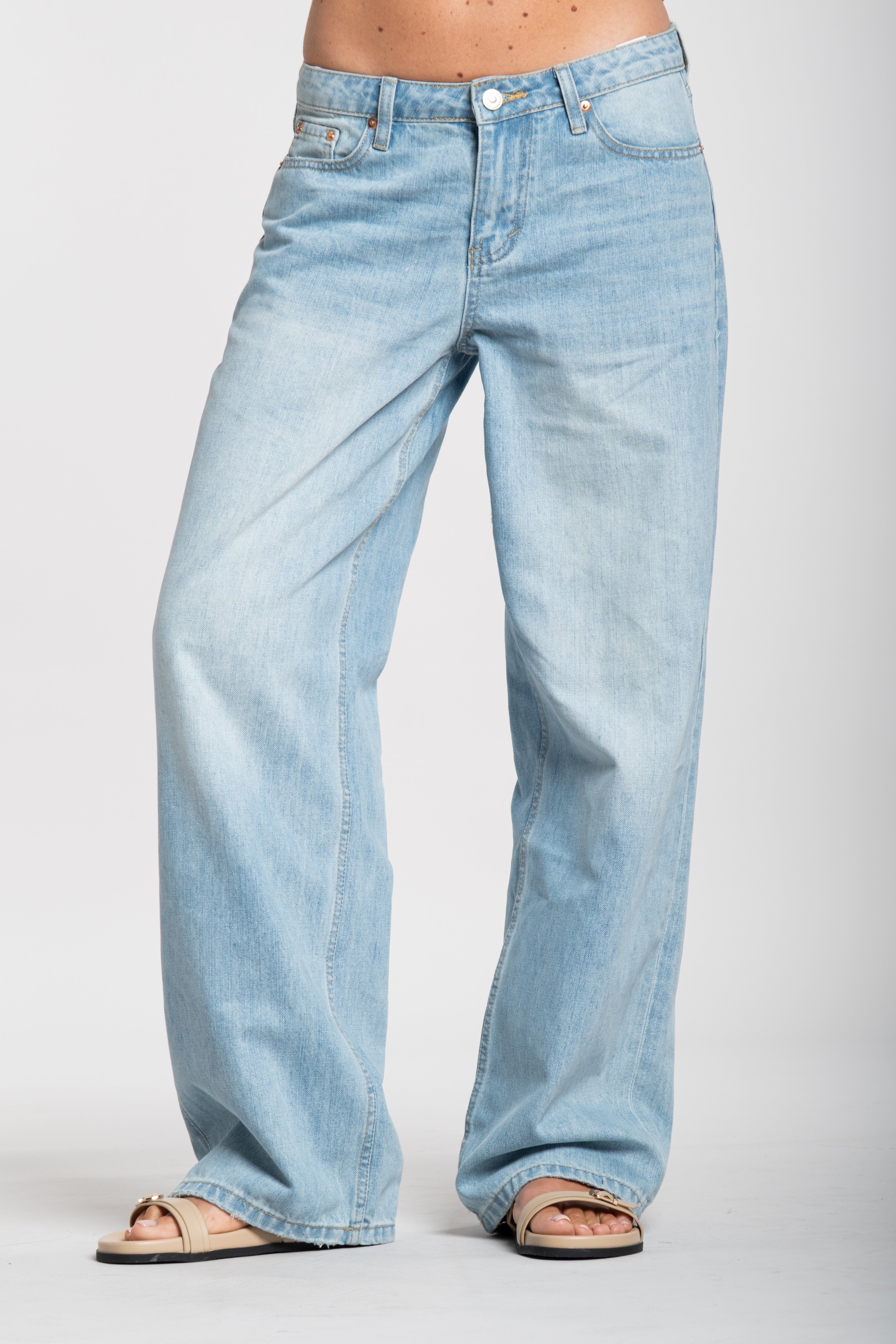 Jeans vita bassa chiaro (13901)