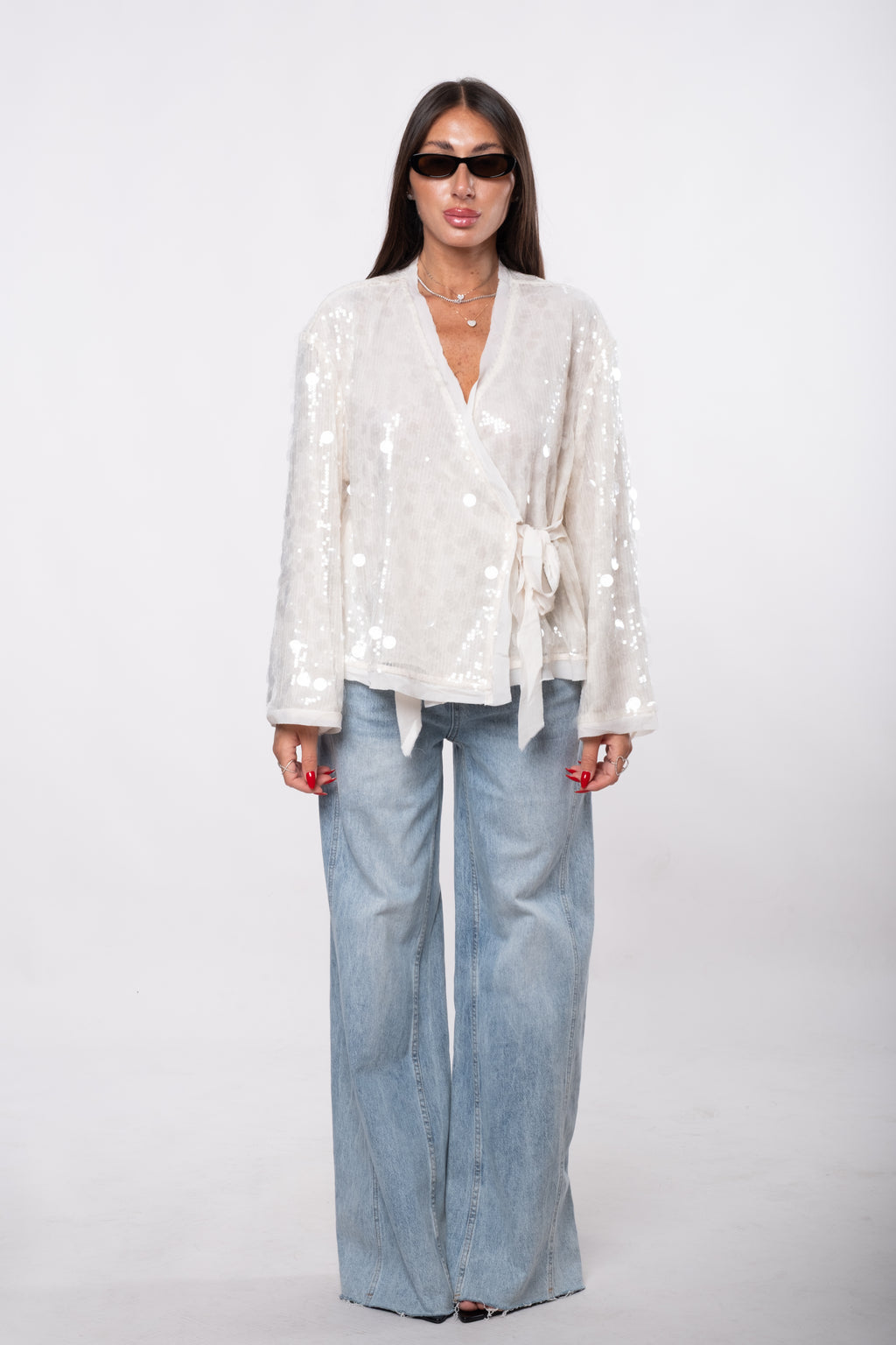 Giacca camicia paillettes