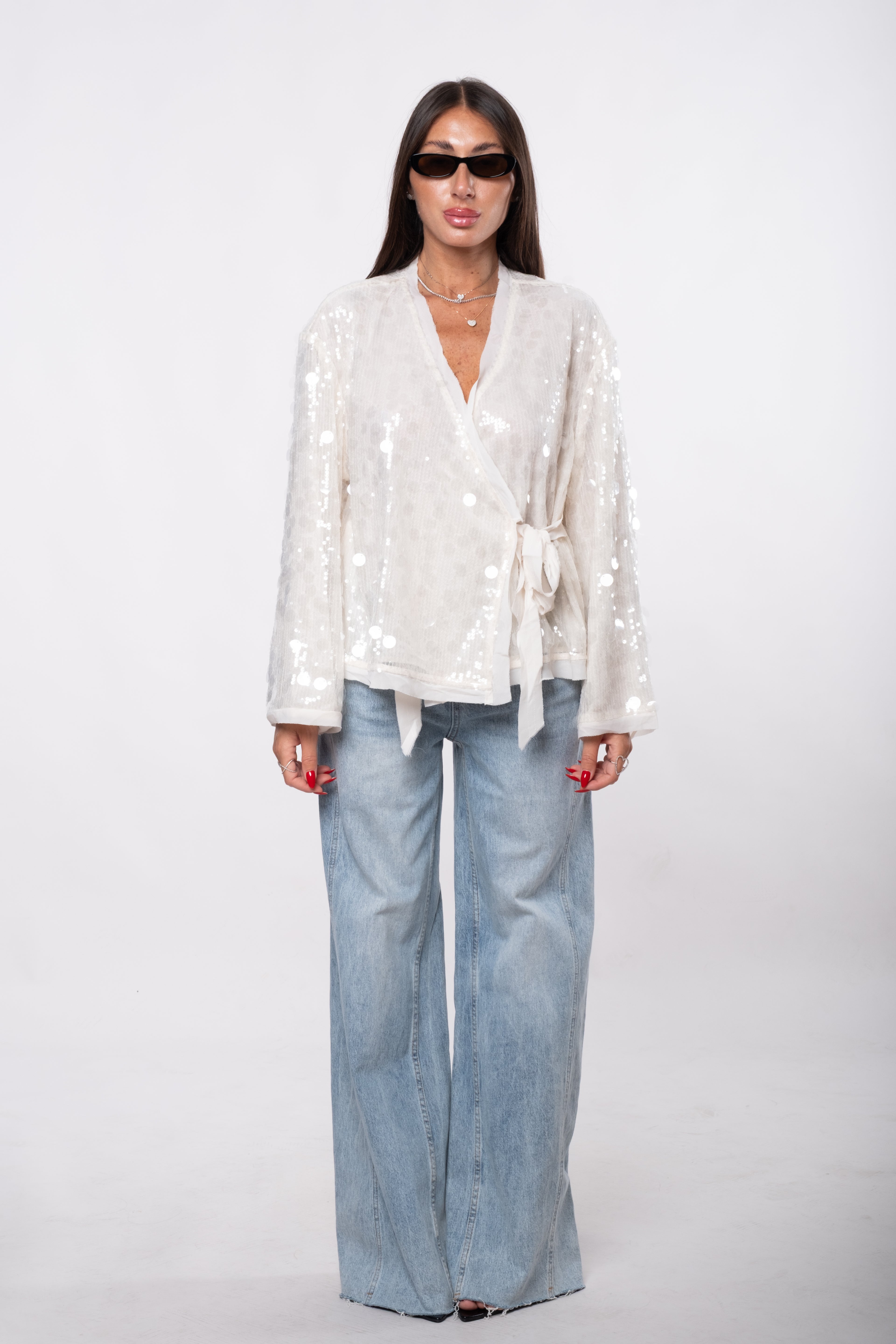 Giacca camicia paillettes