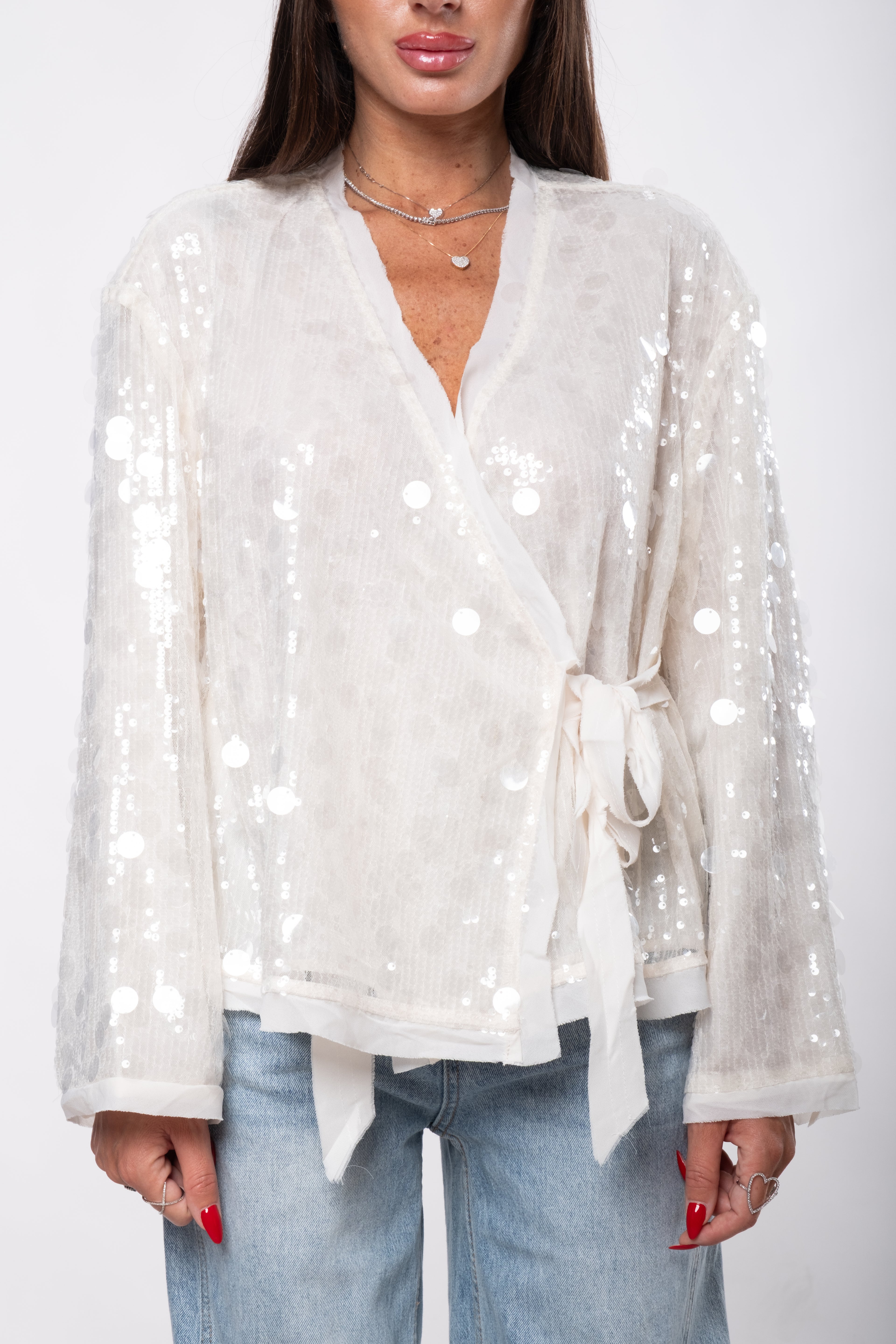 Giacca camicia paillettes