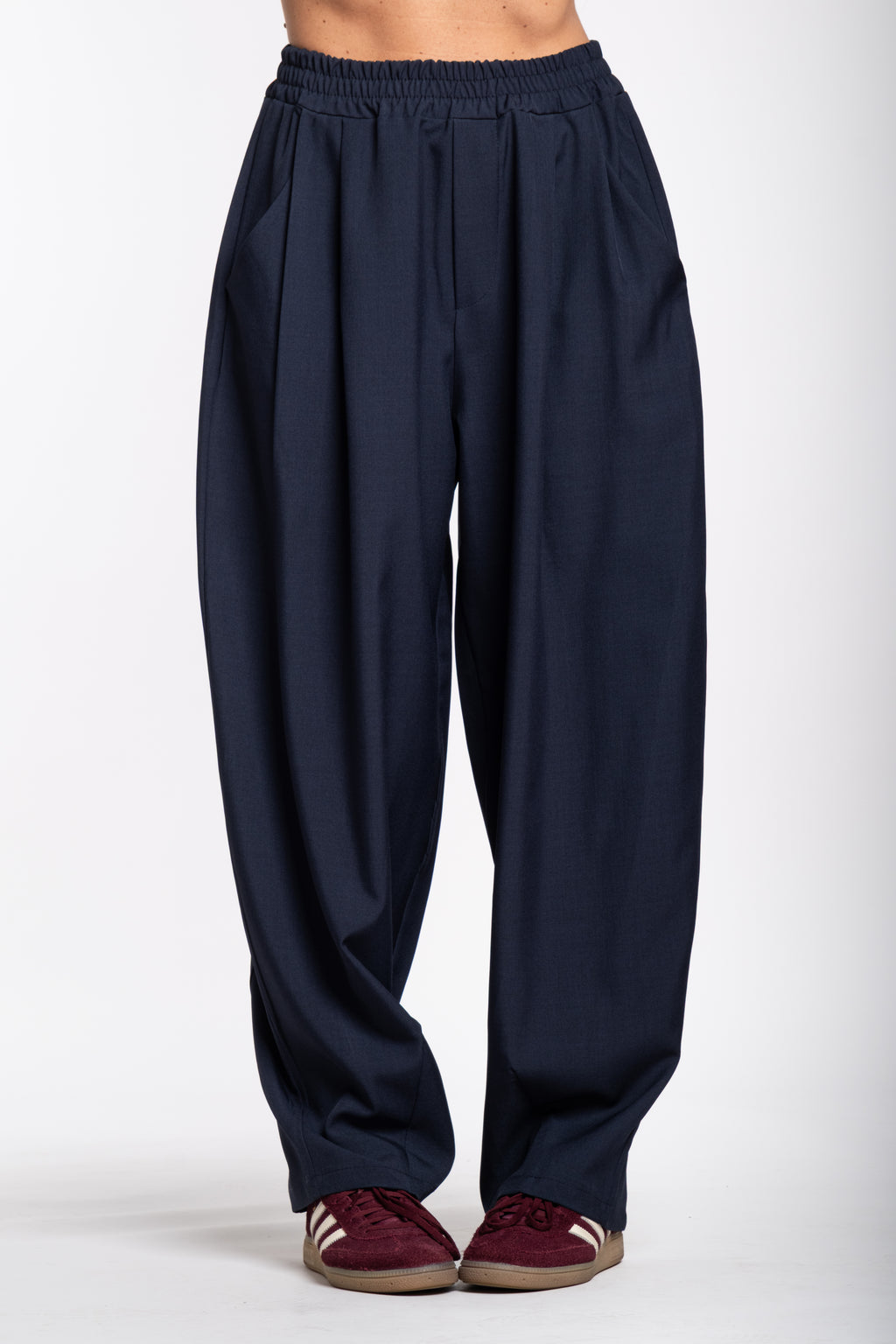 Tailleur crop blu