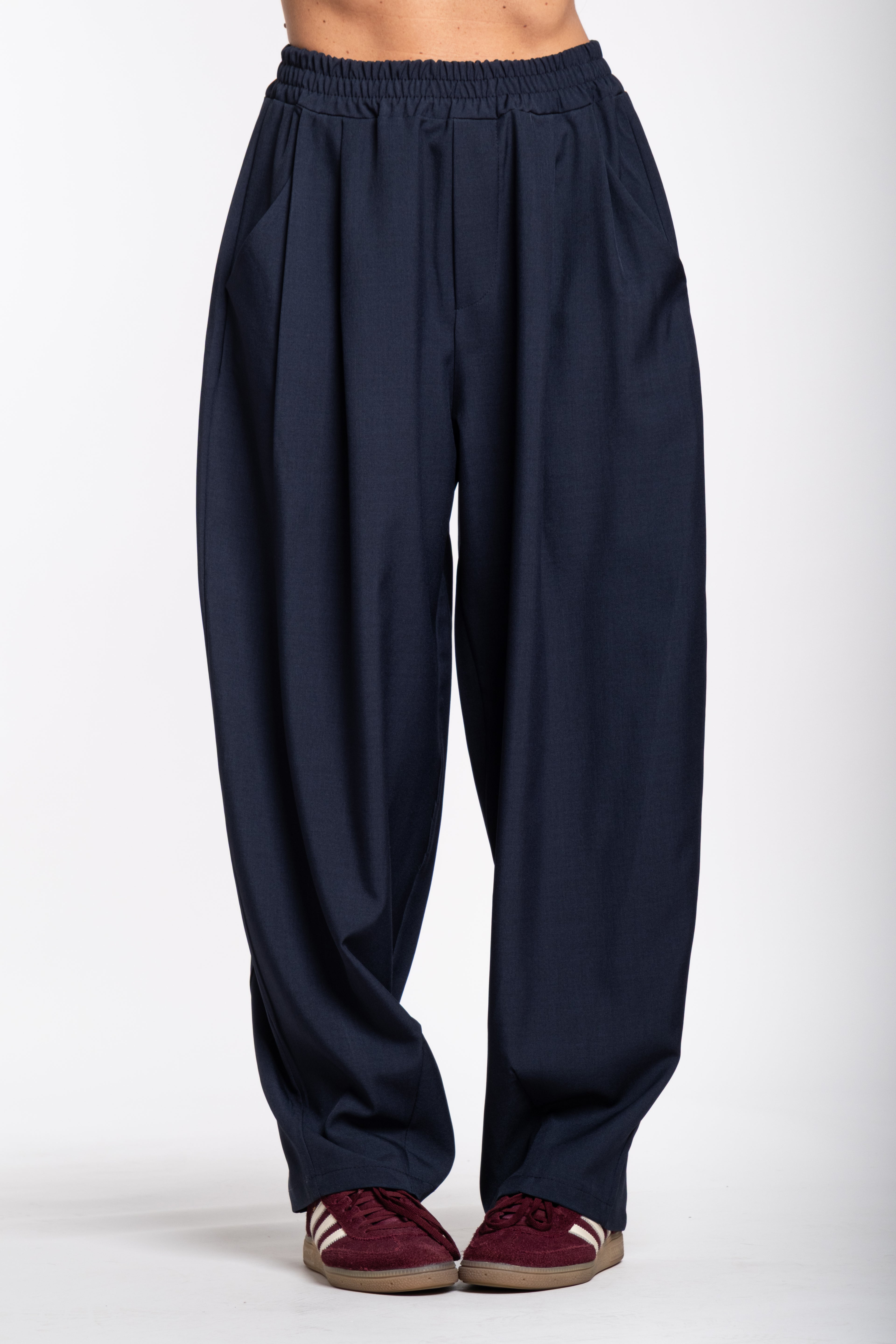 Tailleur crop blu