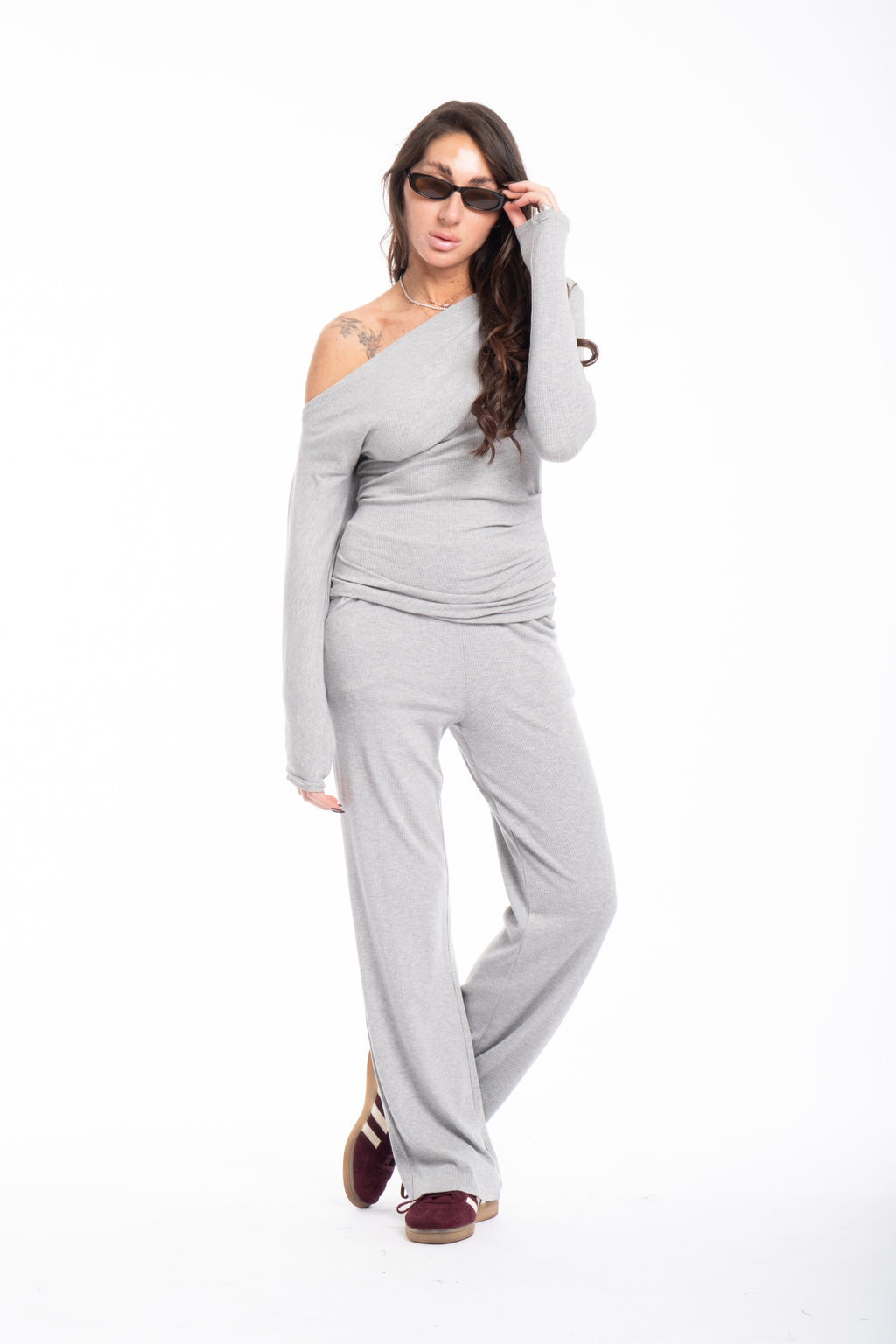 Coordinato costine grigio