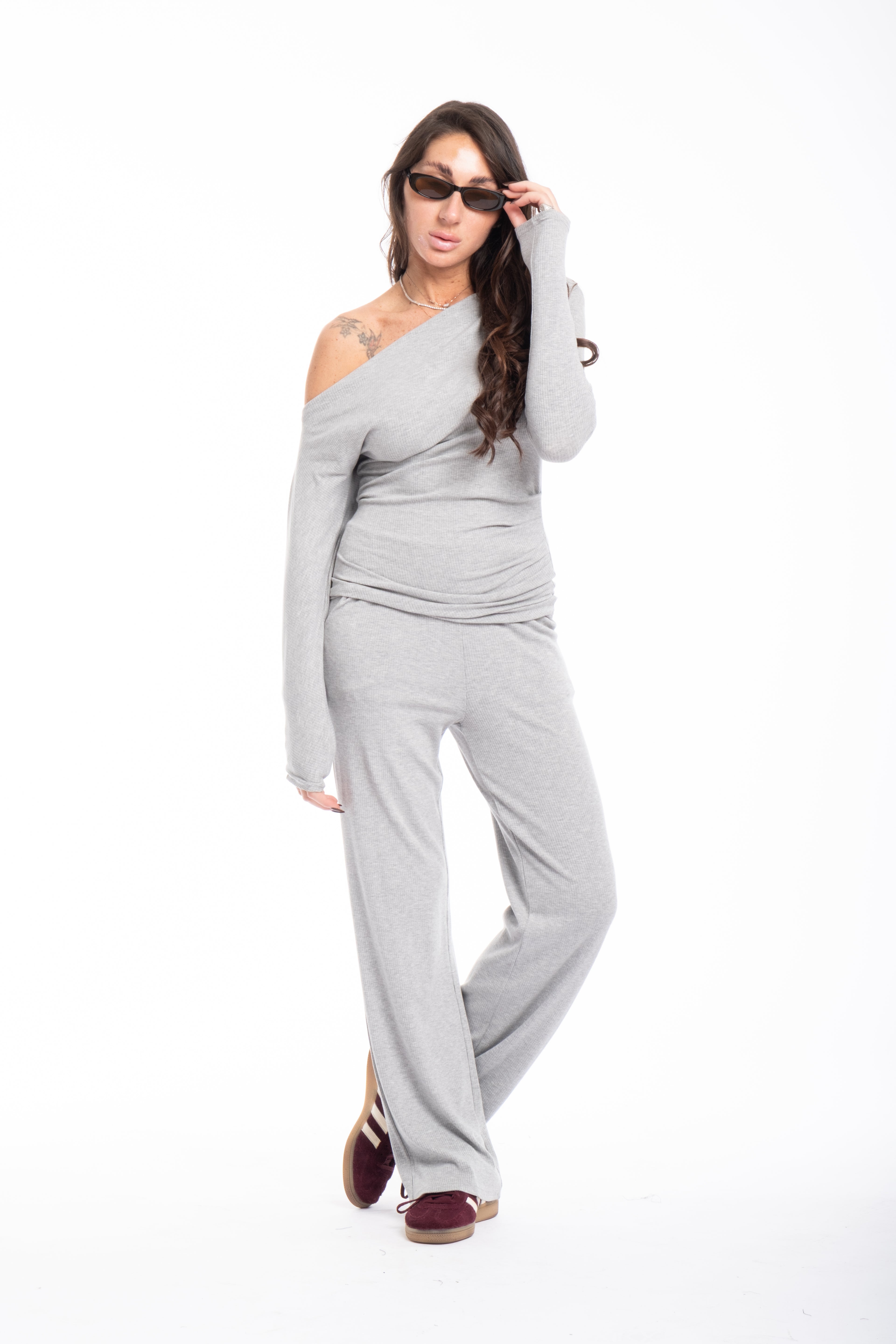 Coordinato costine grigio