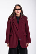 Giacca peso cappotto bordeaux