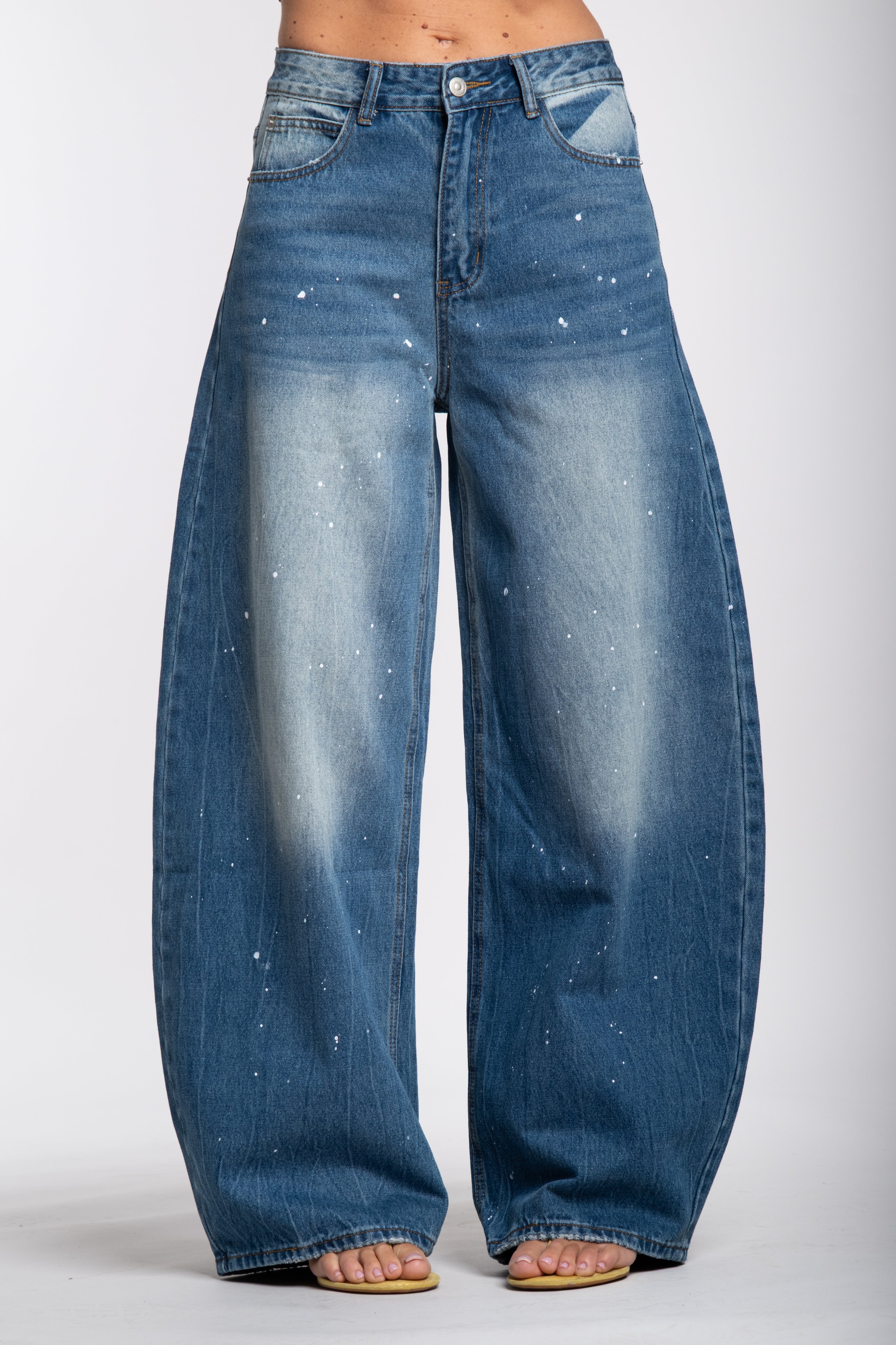 Jeans ballon pittura