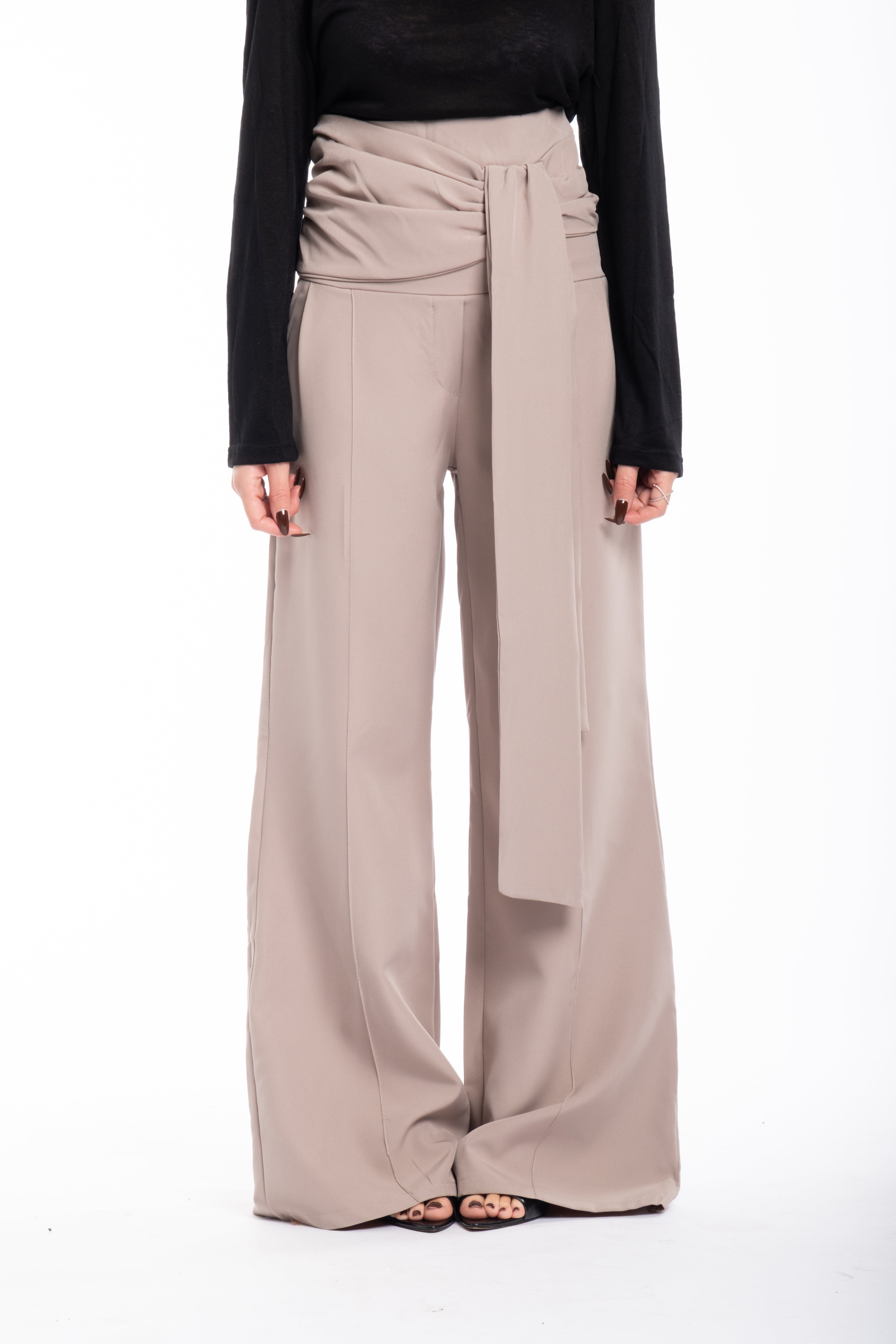 Pantalone elegante fango