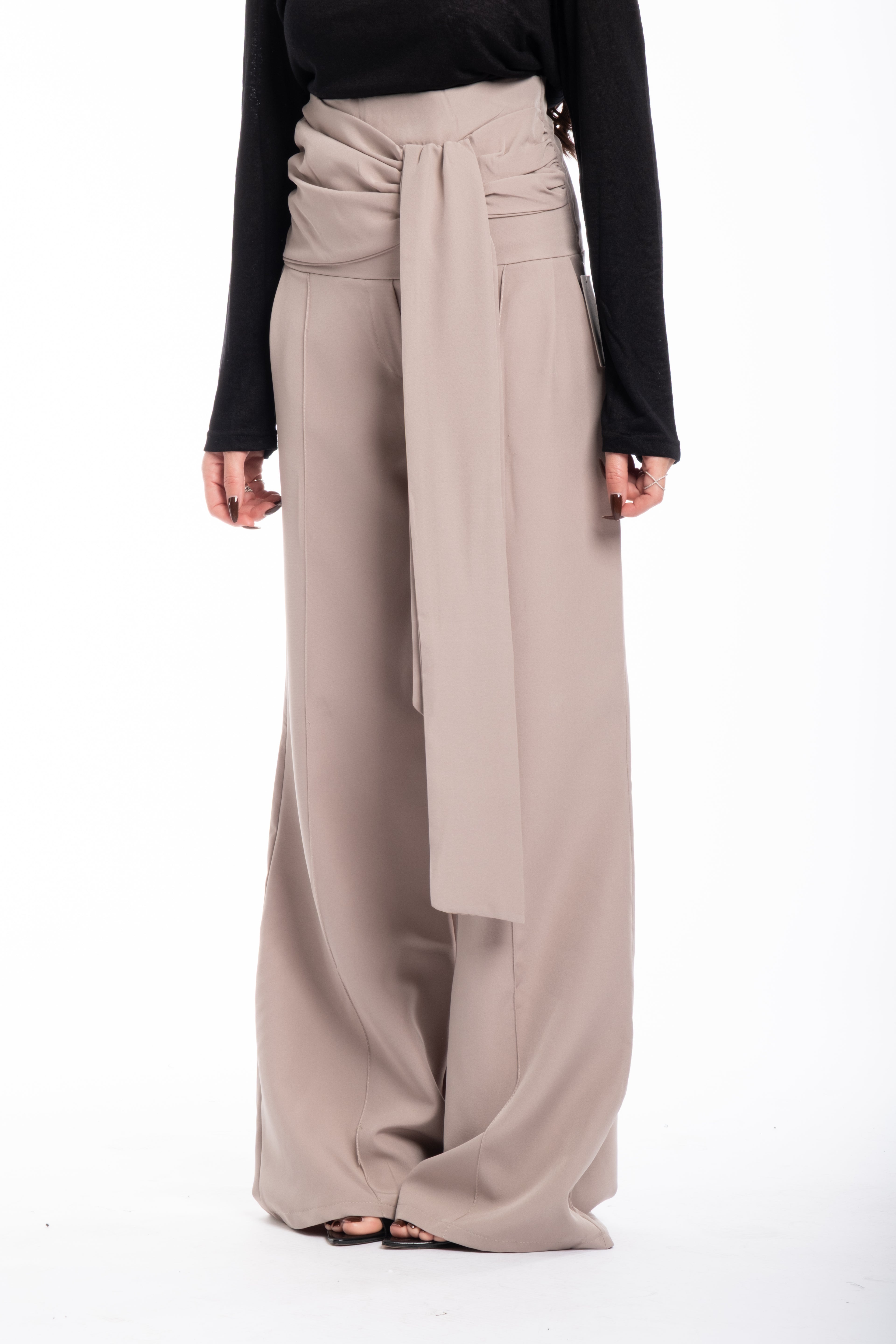 Pantalone elegante fango