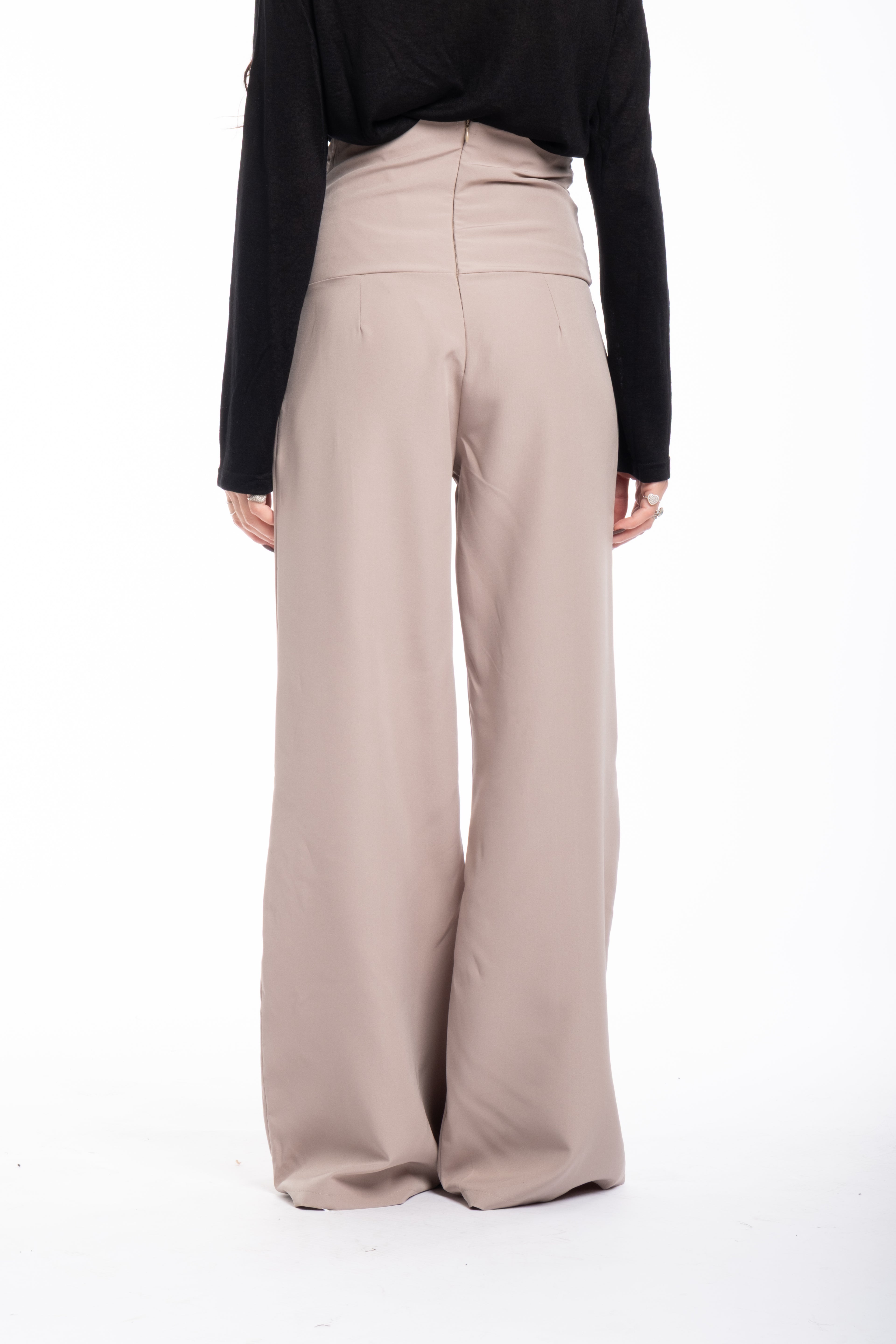 Pantalone elegante fango