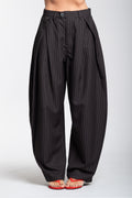 Pantalone gessato nero
