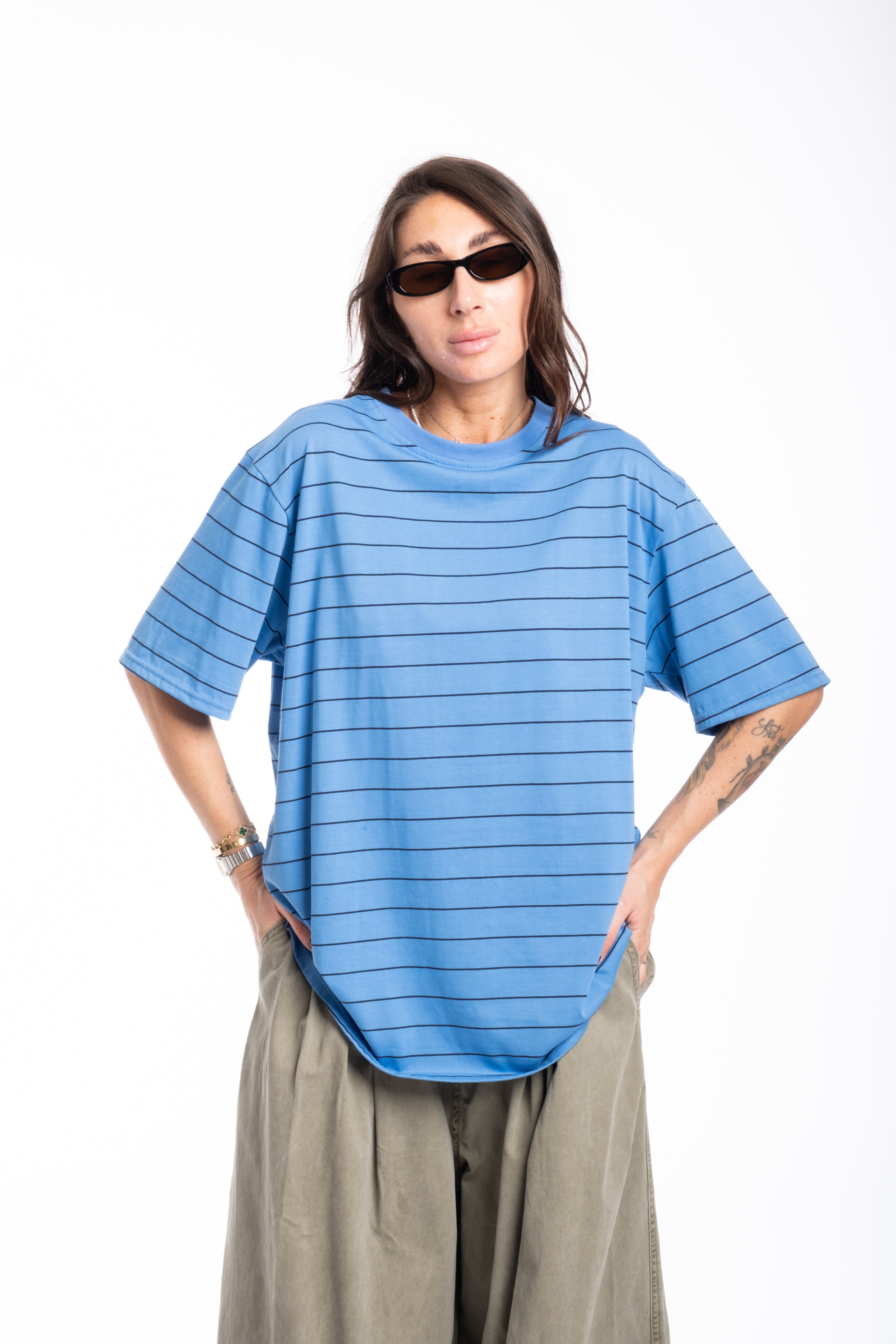 Maglia celeste righe