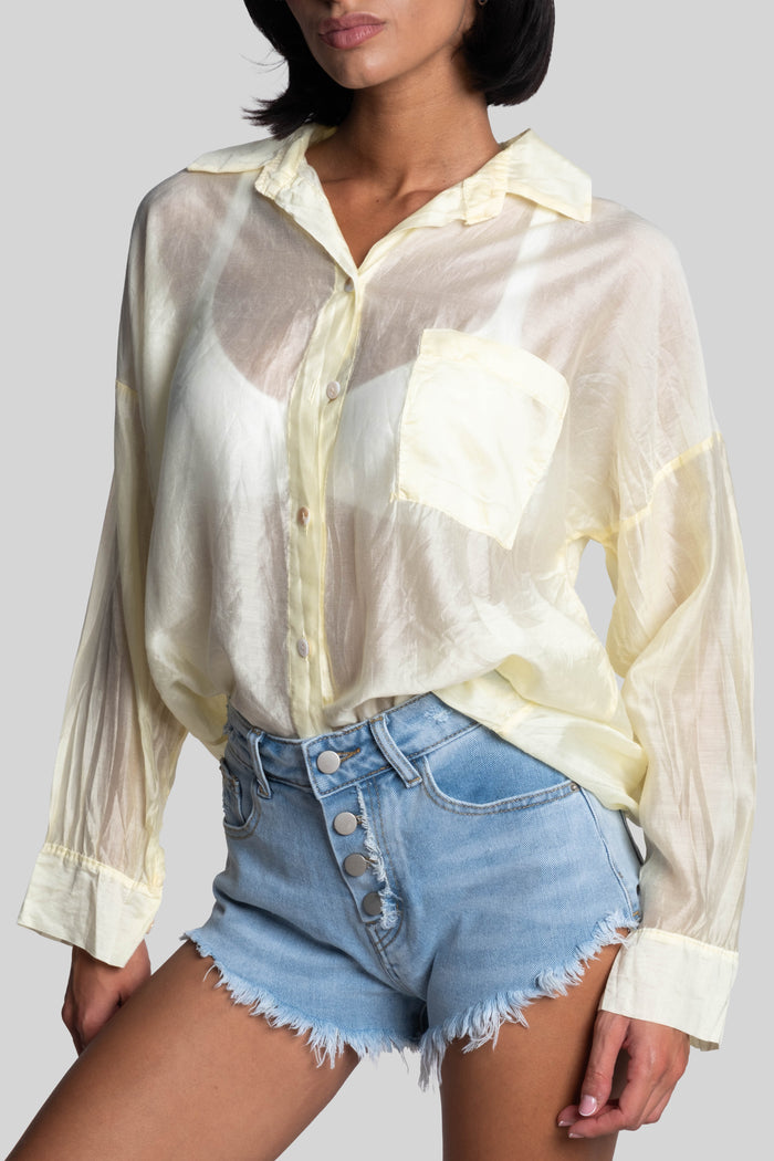 Camicia fiammata gialla
