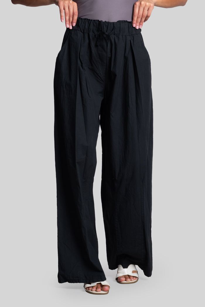 Pantalone vita alta nero
