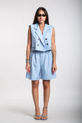 Tailleur Ginevra celeste