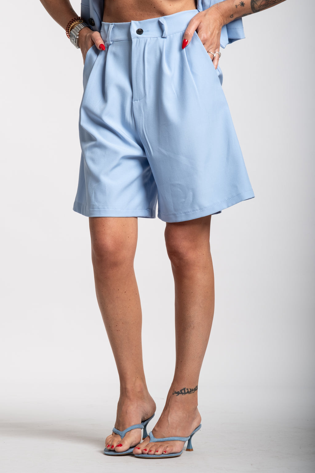 Tailleur Ginevra celeste