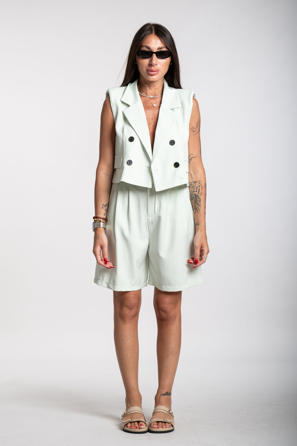 Tailleur Ginevra verde mela