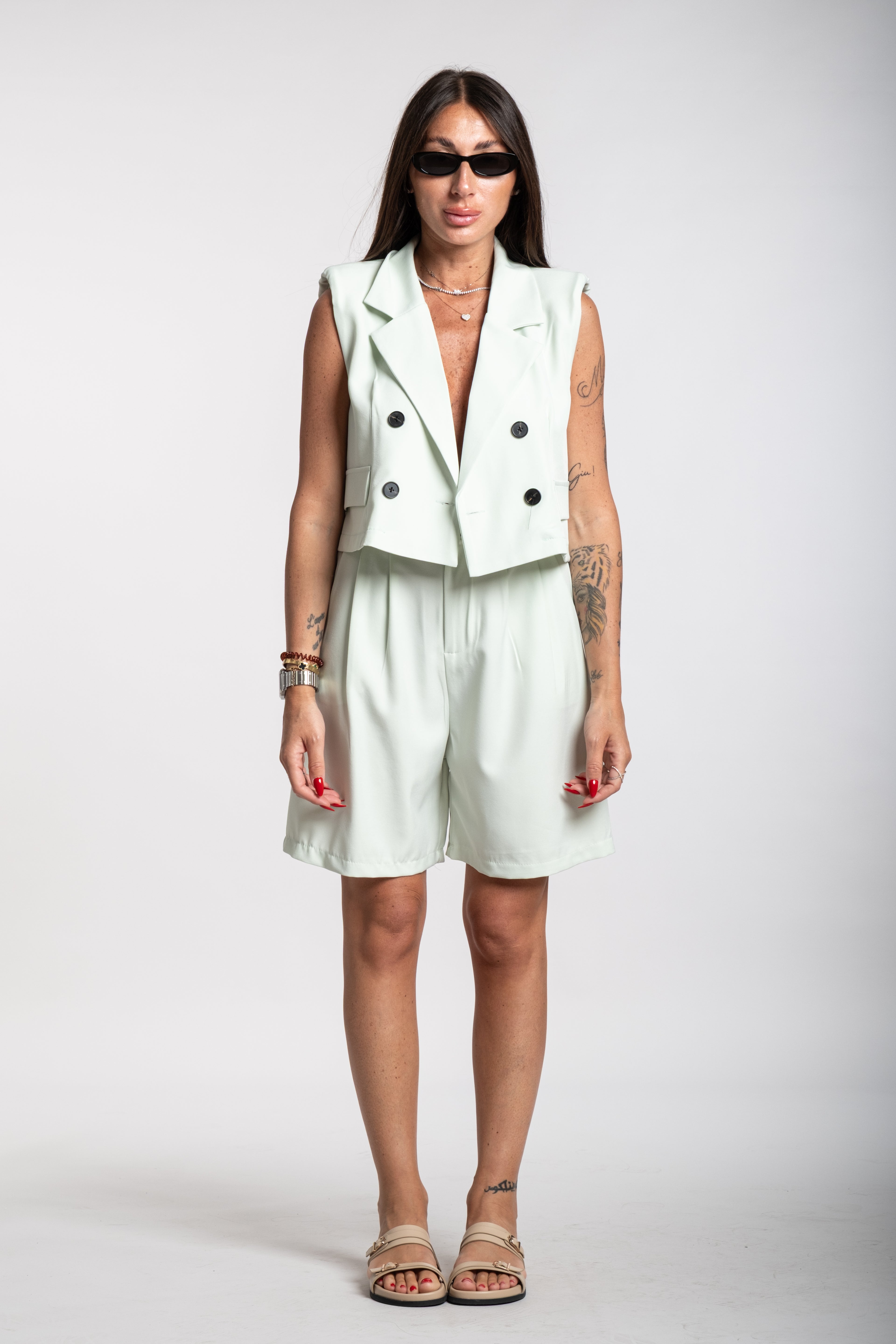 Tailleur Ginevra verde mela