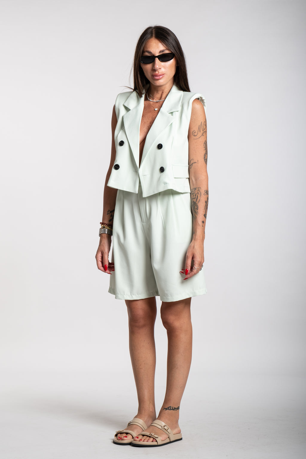 Tailleur Ginevra verde mela