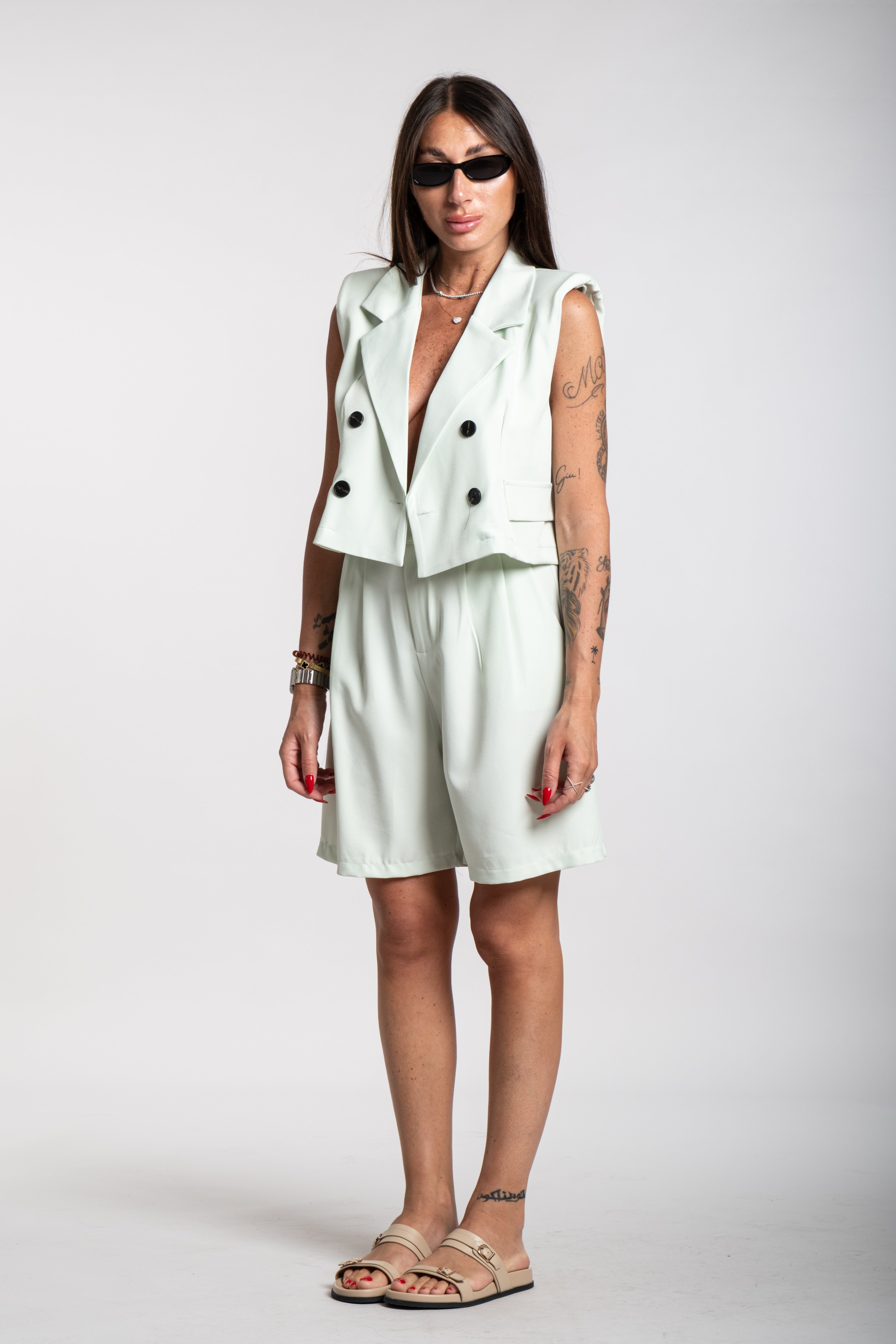 Tailleur Ginevra verde mela