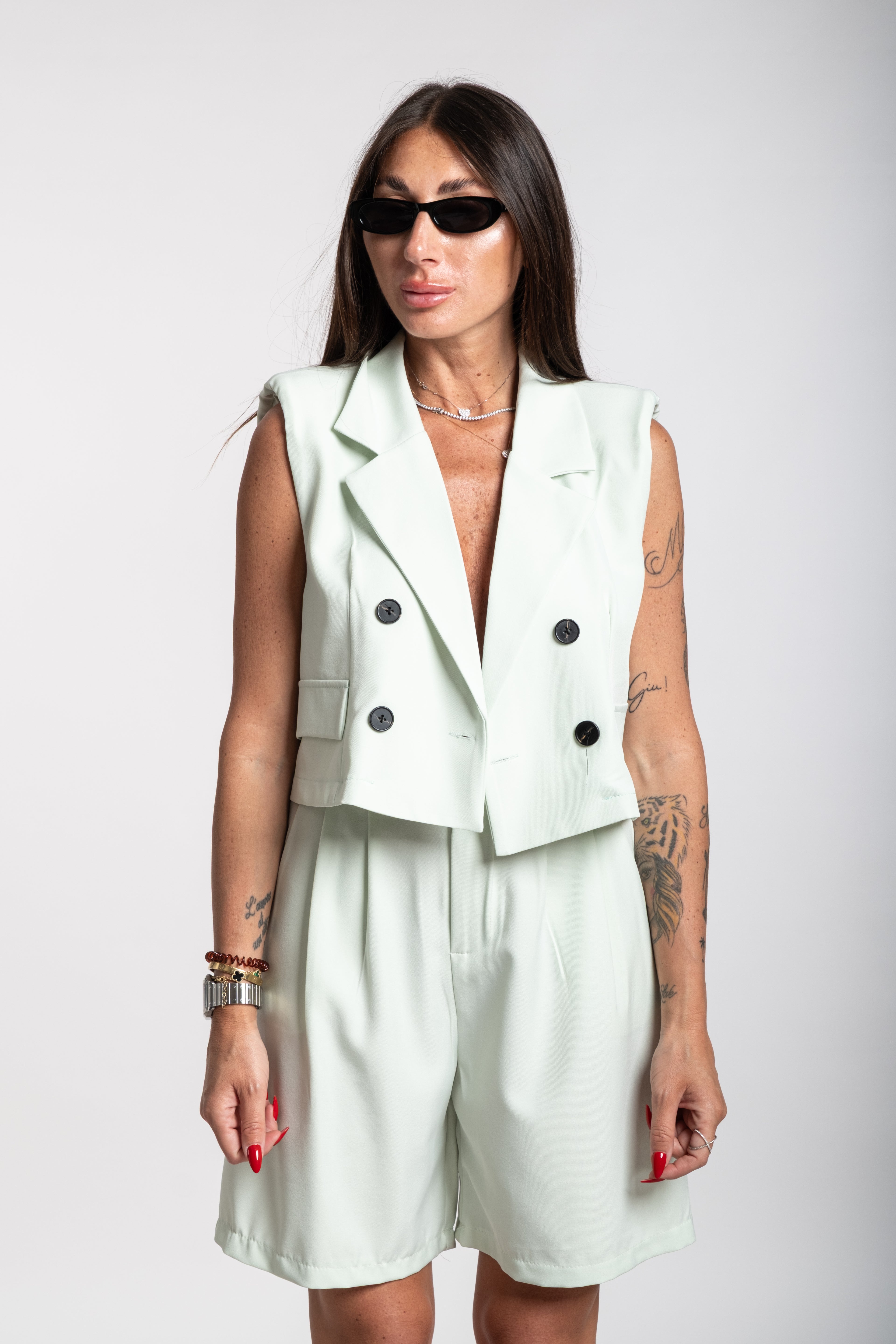 Tailleur Ginevra verde mela
