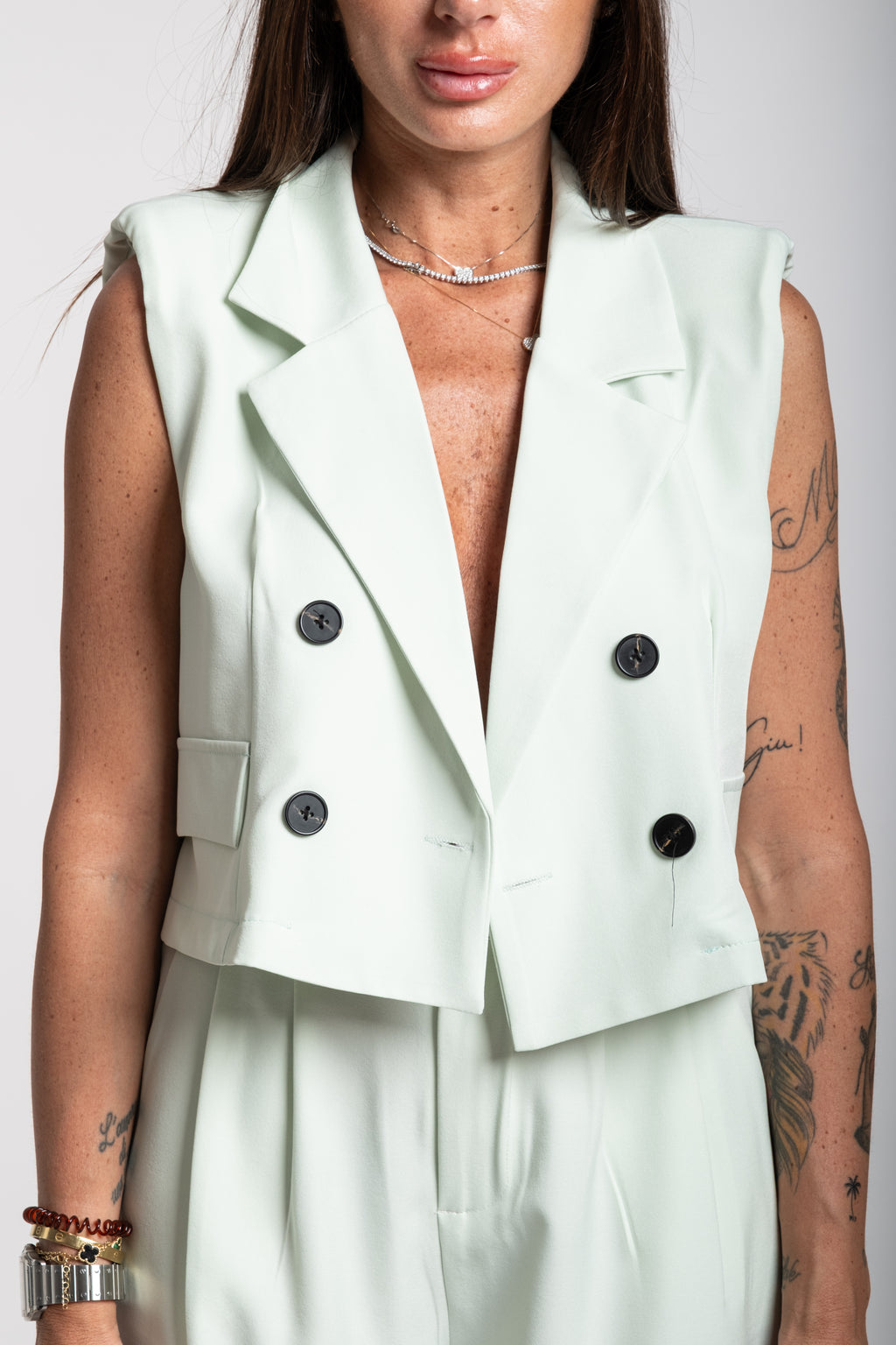 Tailleur Ginevra verde mela