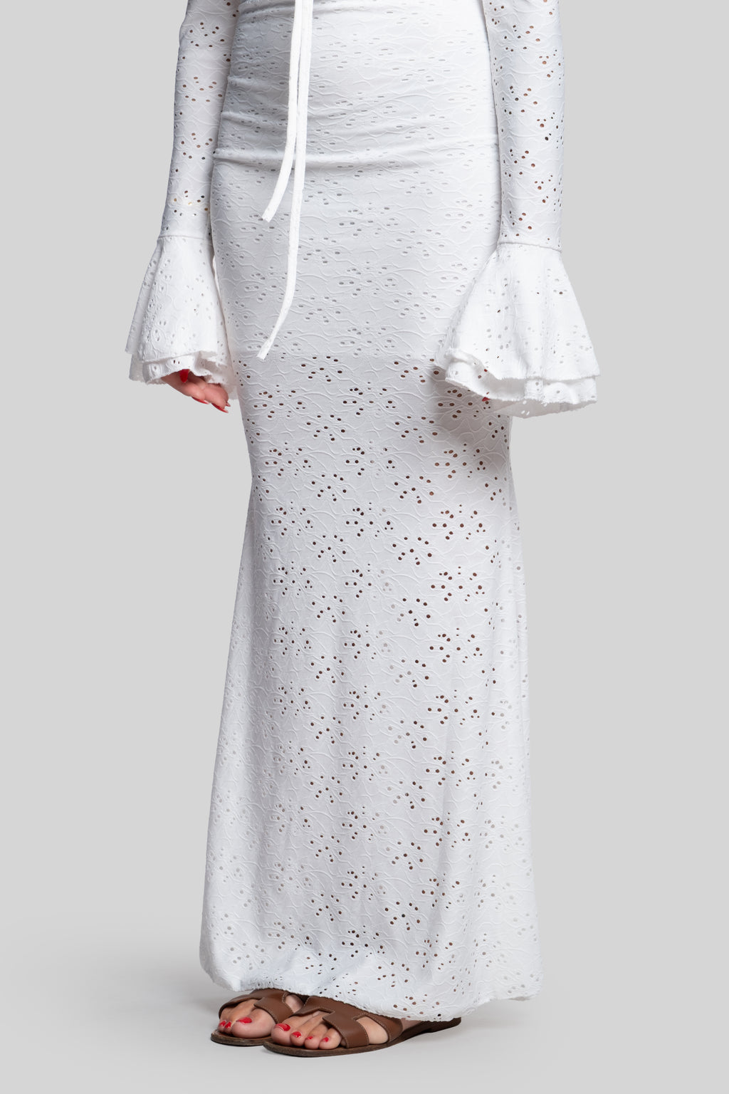 Abito myk pizzo bianco