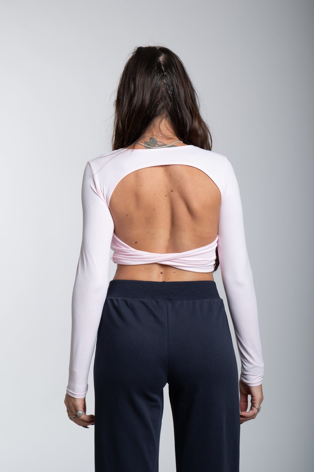 Top incrocio rosa