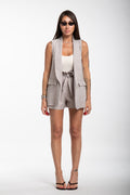 Tailleur caramella fango