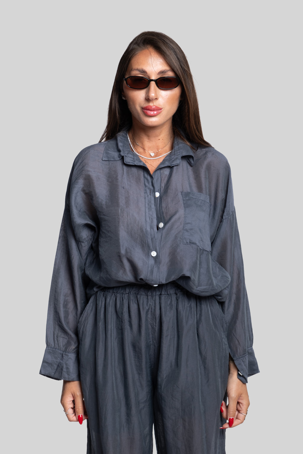 Coordinato fiammato grigio scuro