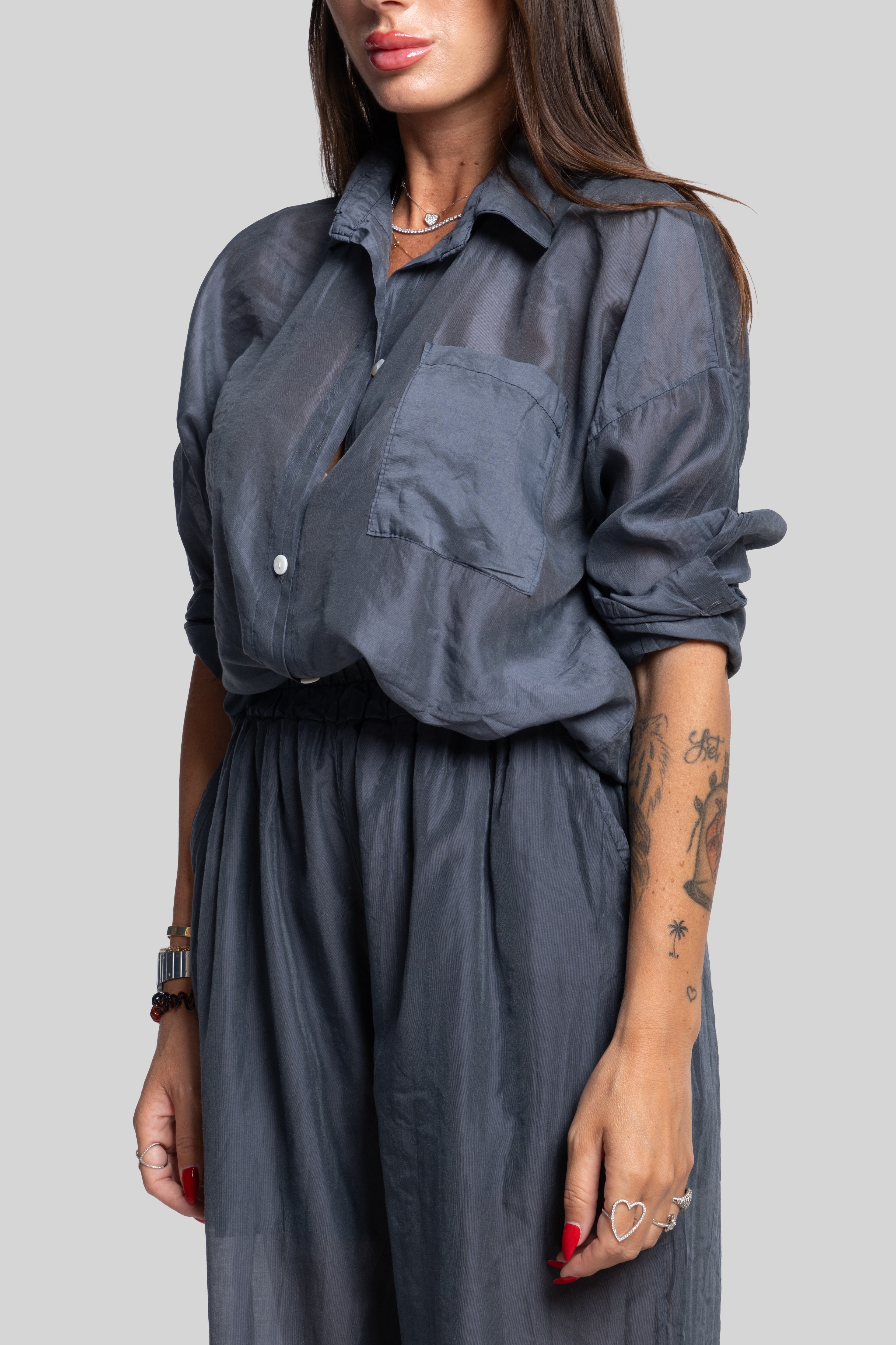 Coordinato fiammato grigio scuro