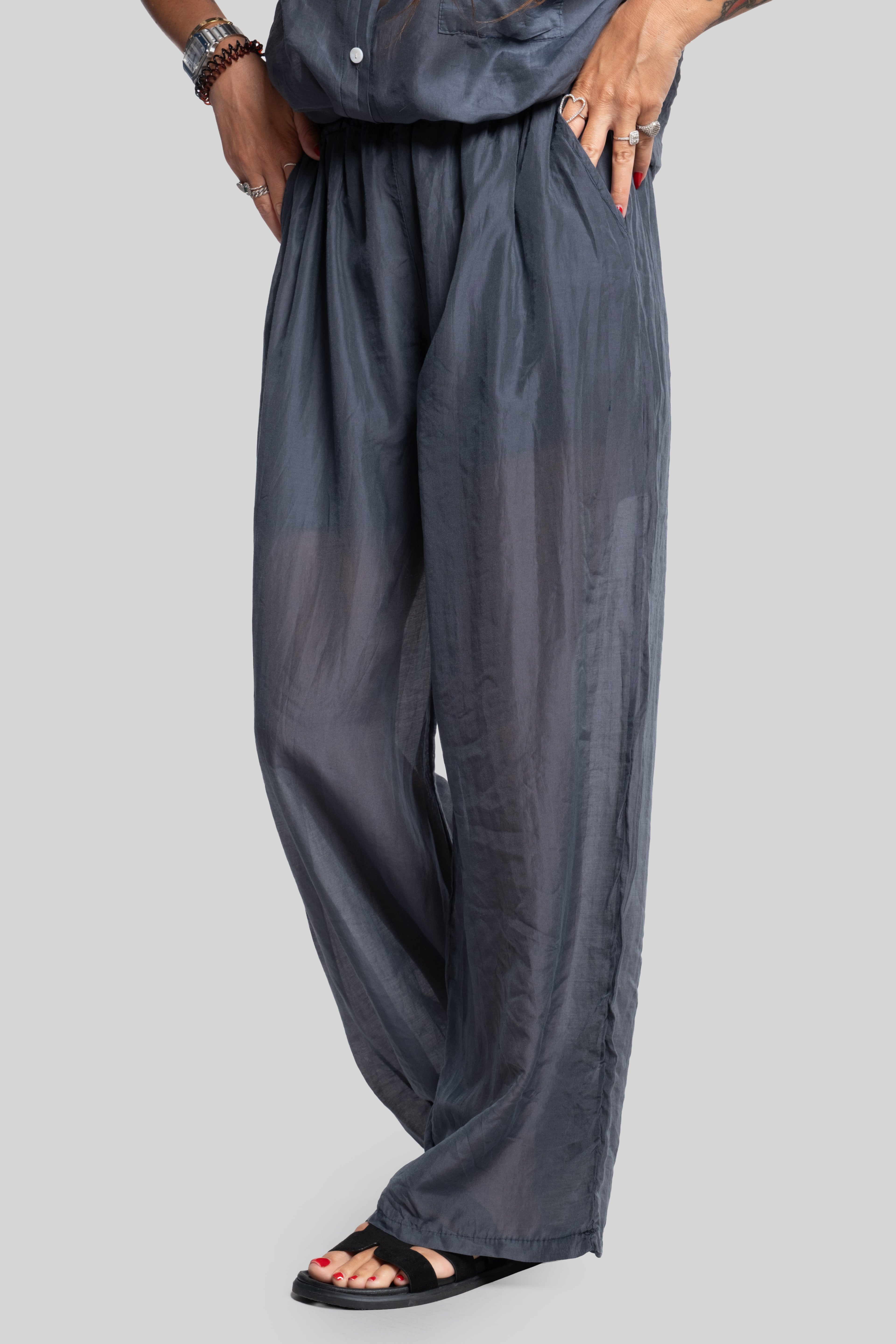 Coordinato fiammato grigio scuro