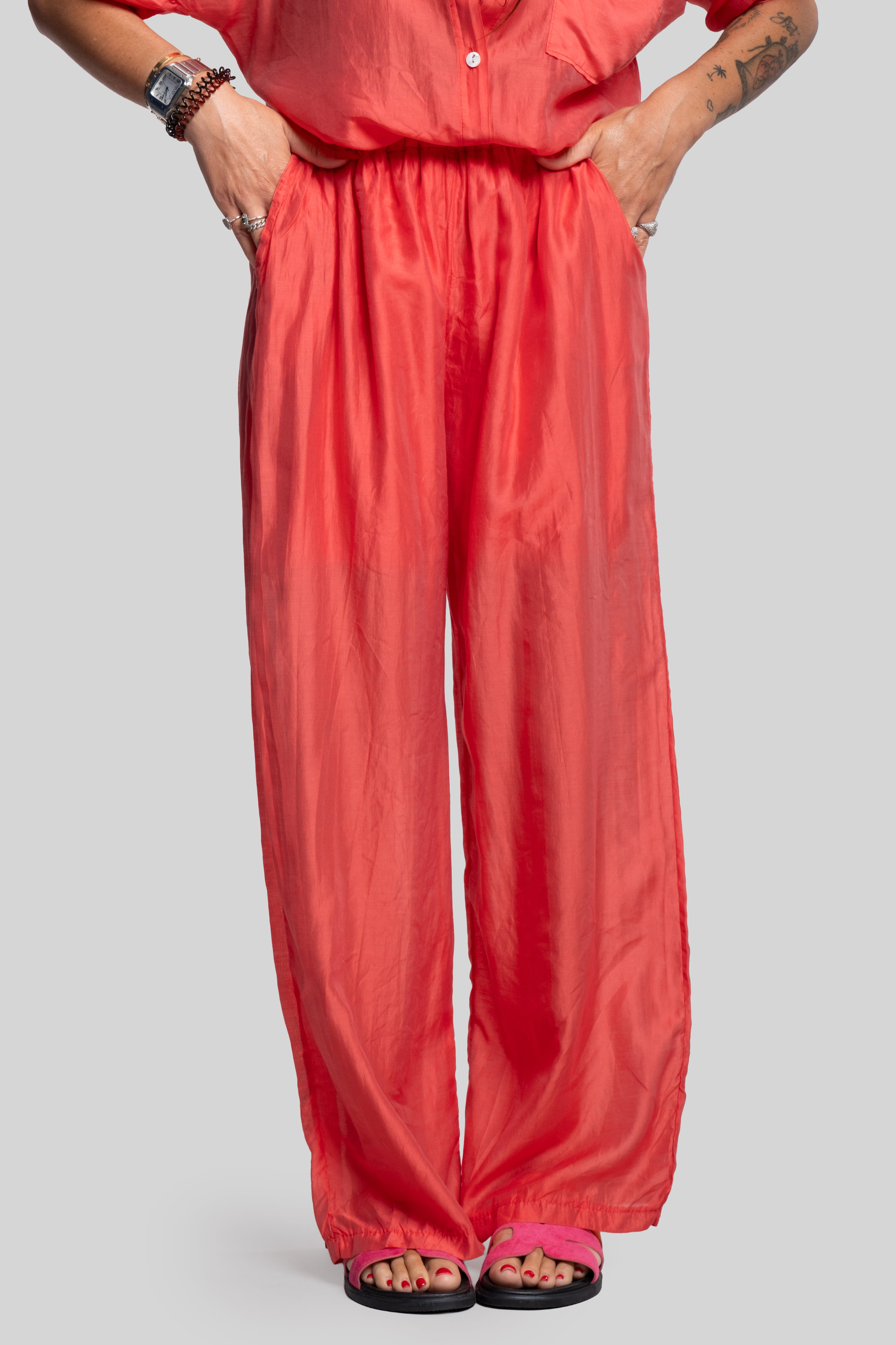 Coordinato fiammato fragola